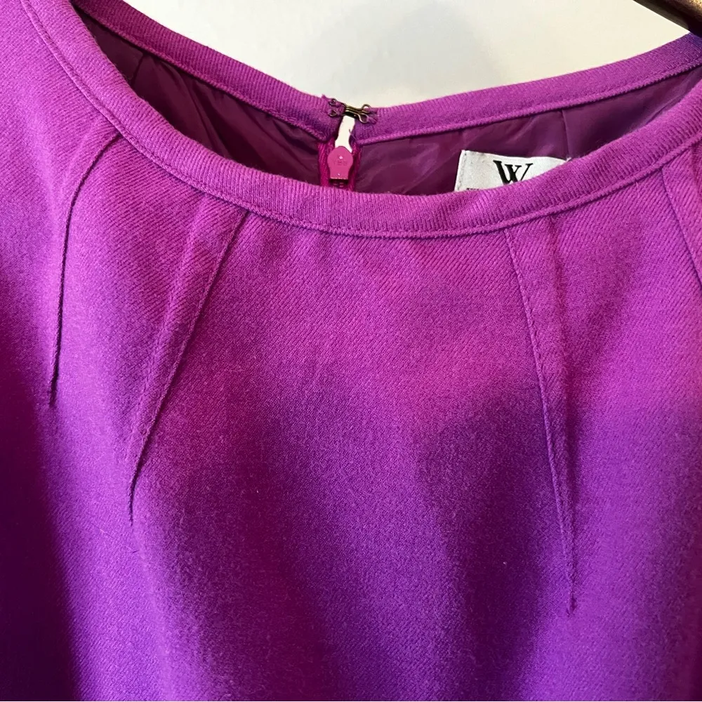 Worthington Women's Dress Solid Purple Sleeveless Sheath Size 4 - Image 3