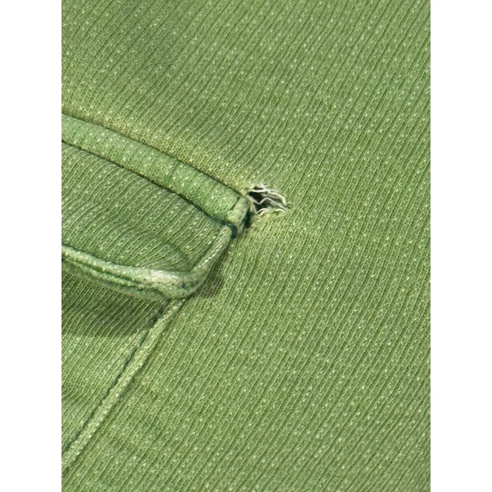 BDG Green Distressed Hoodie Sweatshirt Pullover Pocket Size M - Image 9