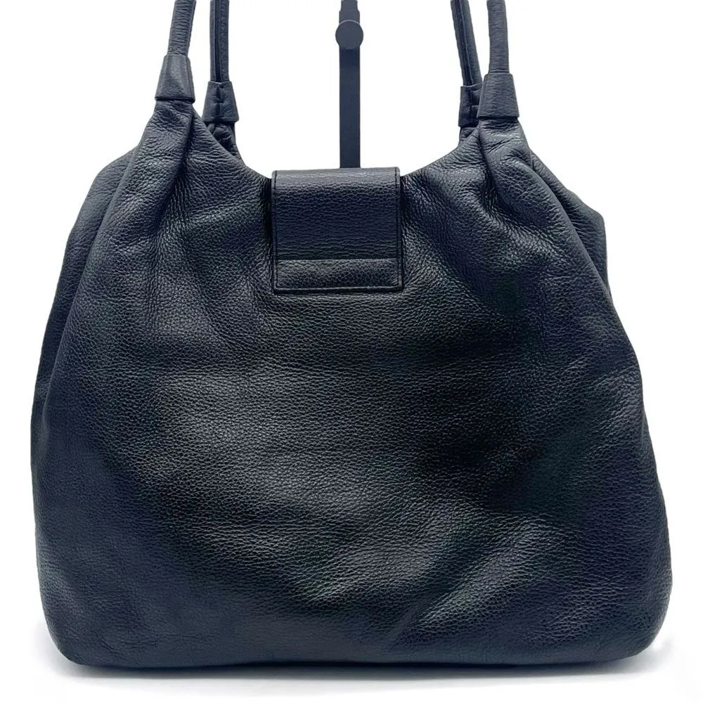 Kate Spade Bag Bexley Stevie Pebbled Black Leather Handbag Medium Slouchy Tote - Image 4