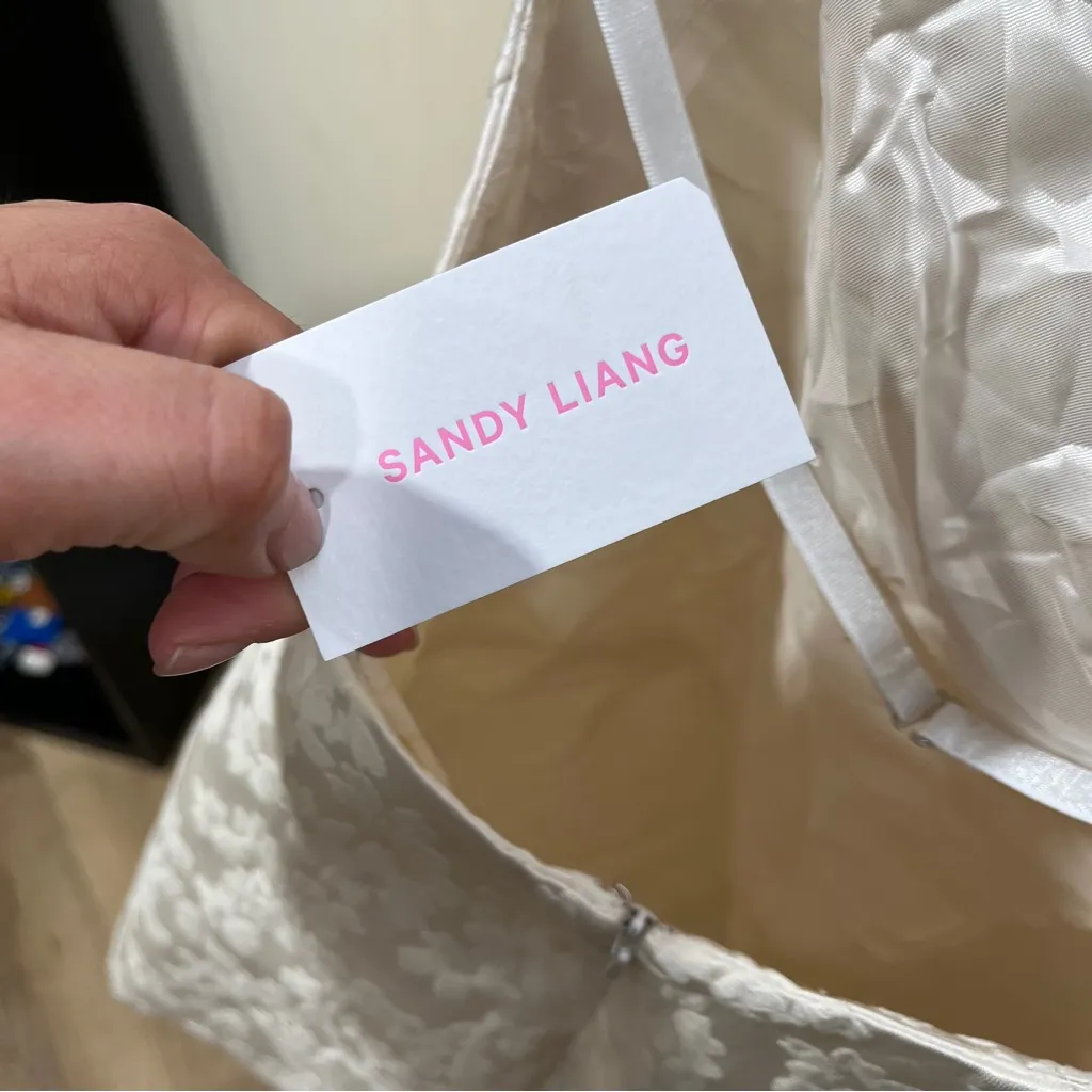 NWT SANDY LIANG Blanco Dress size 8 color ivory women’s - Image 9