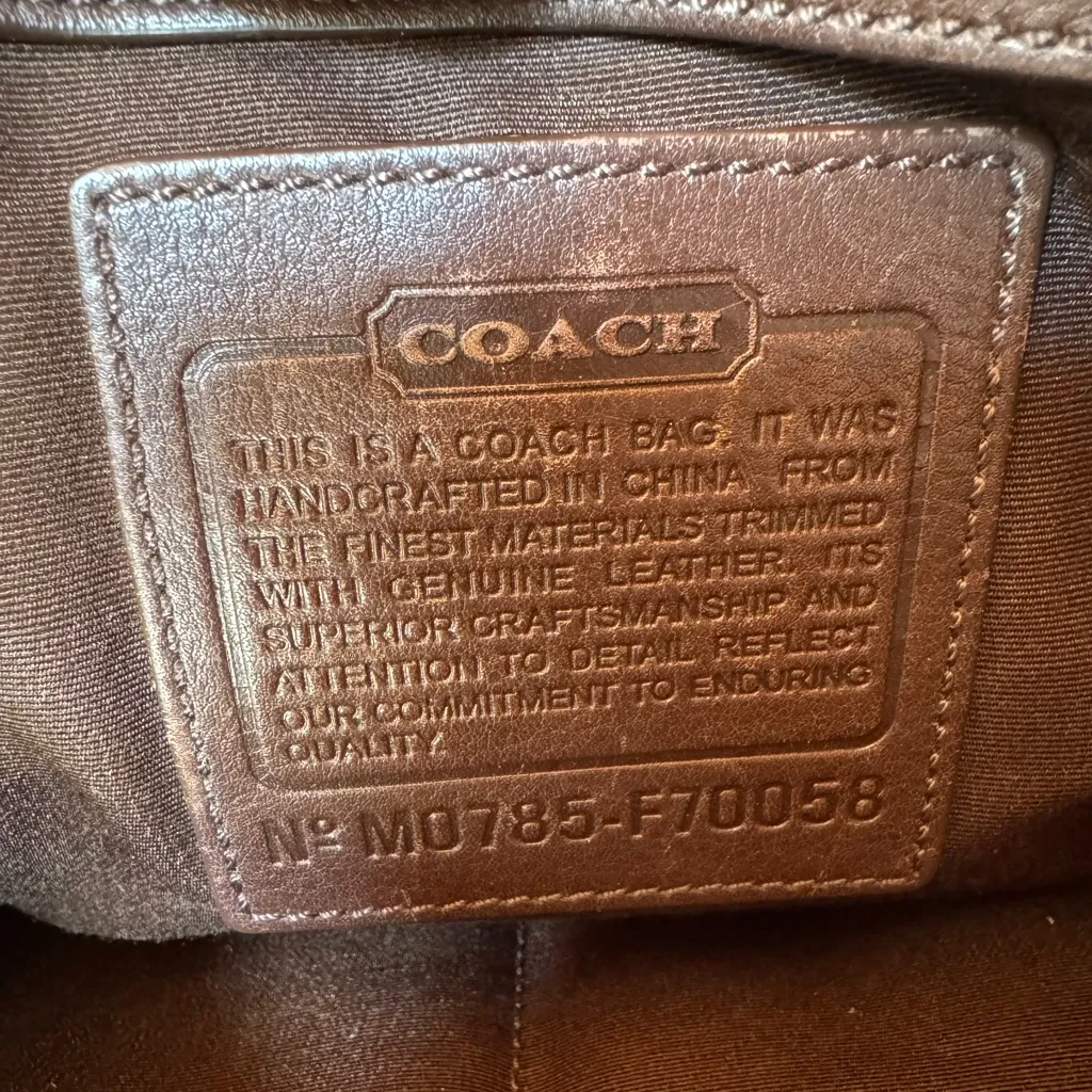 Coach Vintage #F70058 Hudson C Signature Commuter Briefcase Brown Tan Bag Unisex - Image 16