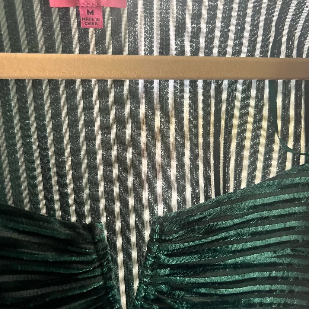 Mi Ami Deep Green velvet bodysuit - Image 10