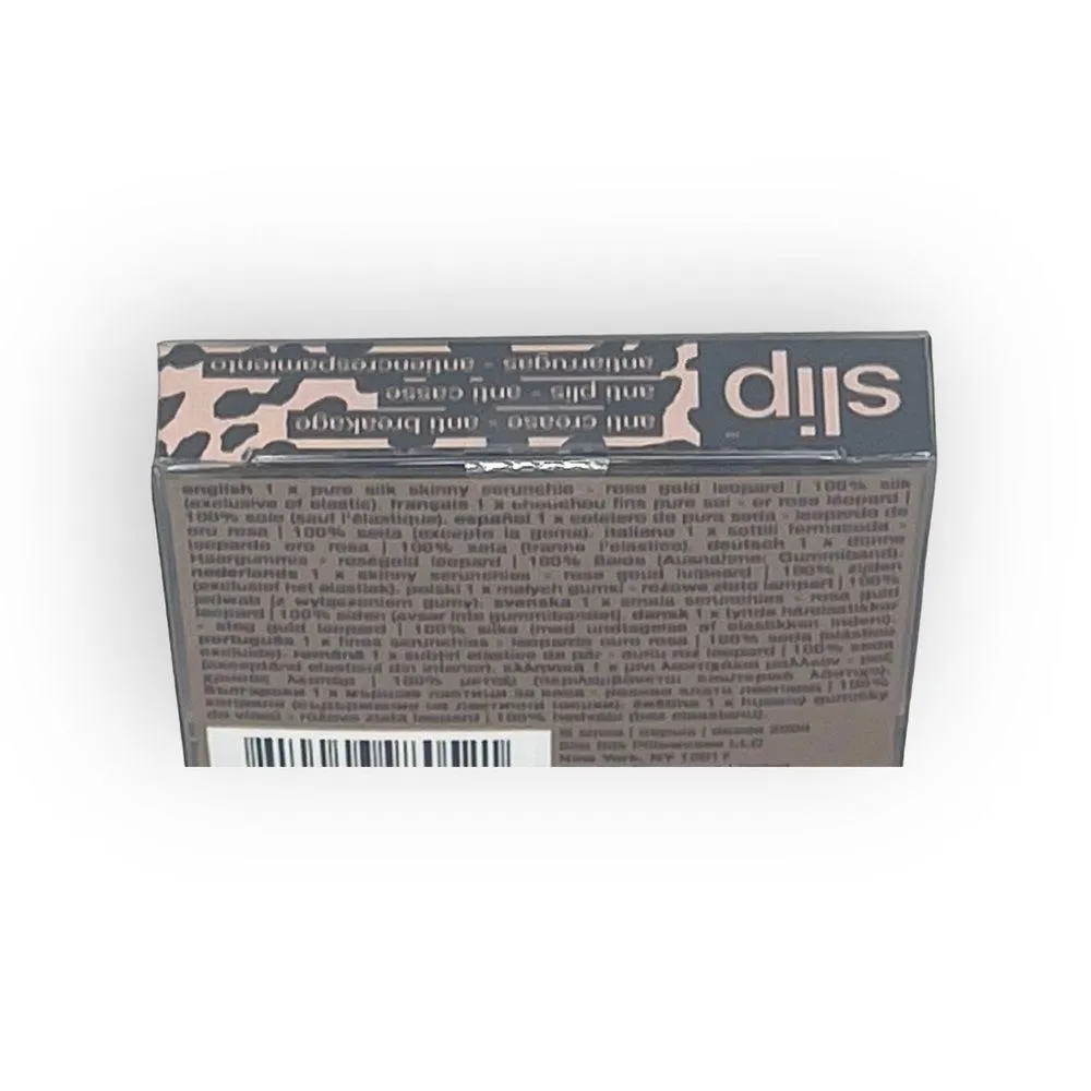 new Slip 𖦹 Skinny Silk Hair Scrunchie 𖦹 Rose Gold Leopard 𖦹 Luxury Gift Box - Image 7