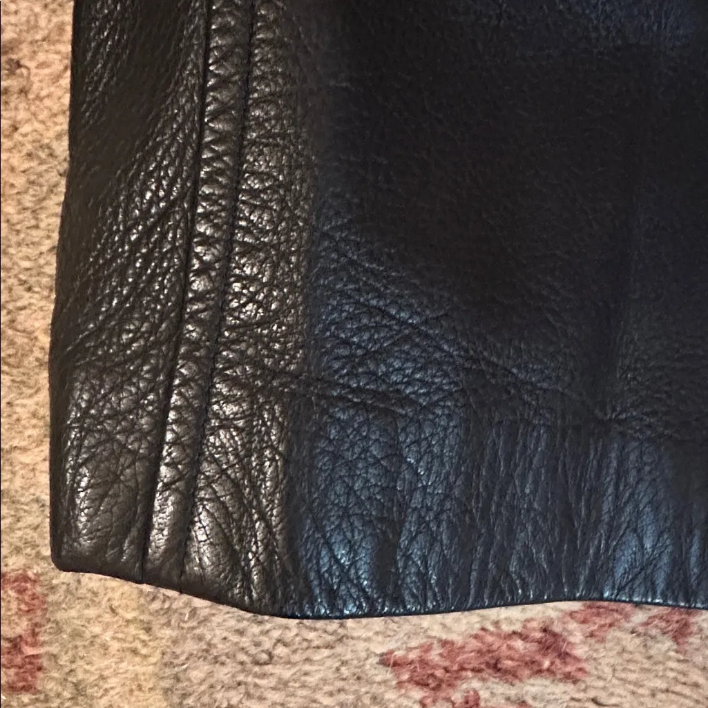 Coach Black Leather Cropped Jacket with Minimalist Design large NWOT $850 supple - Image 9