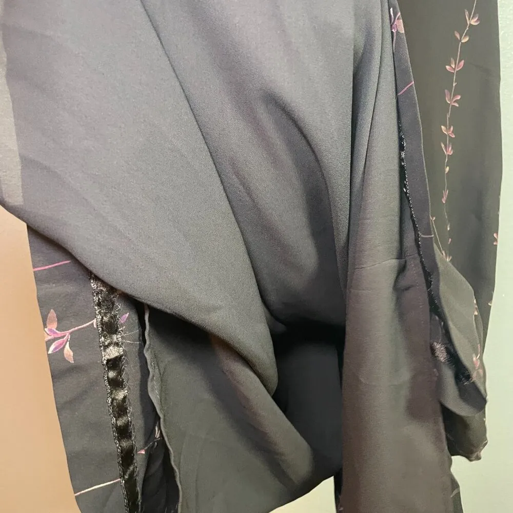 Casual Corner Dress 100% Silk Maxi Dress Size 12 Sleeveless Brown Floral Lined - Image 5