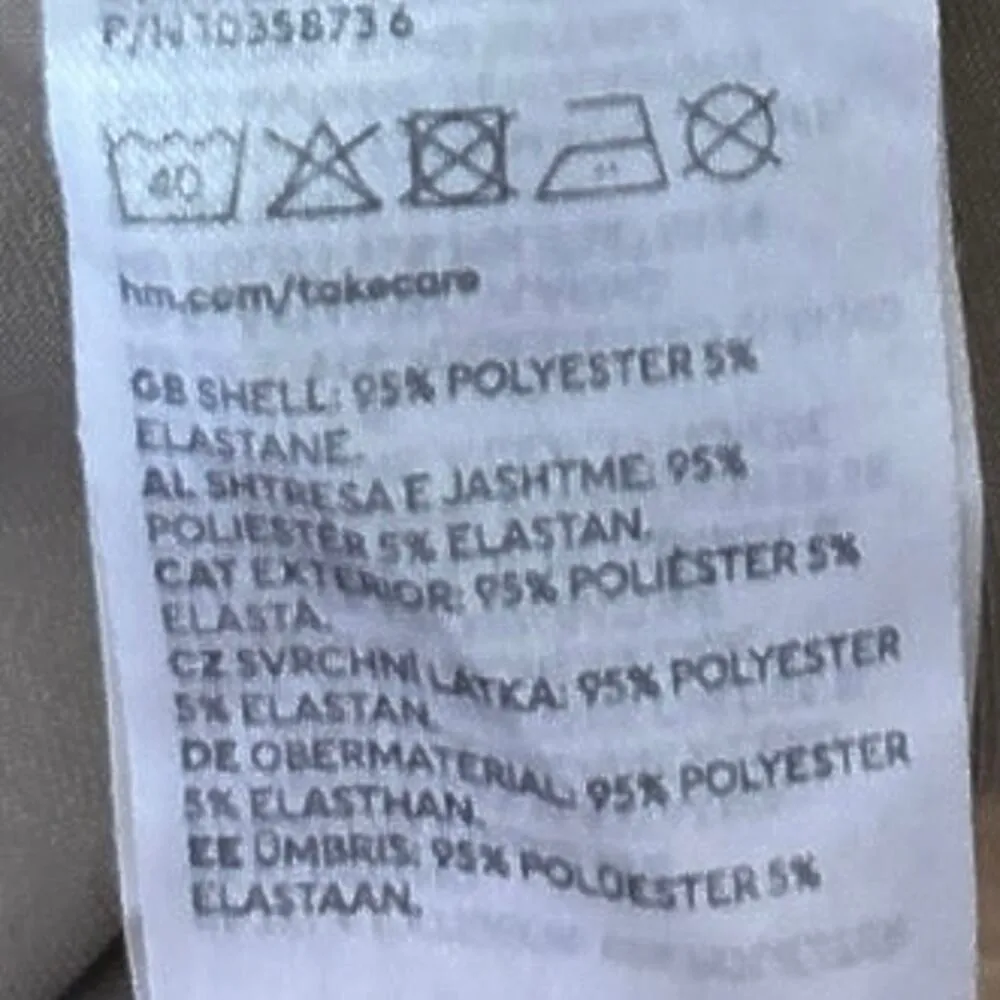 H&M Women's Beige Tan High Waisted Flared Bootcut Stretch Trousers Pants Size S - Image 6