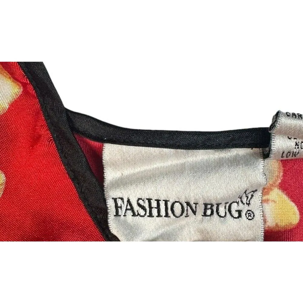 Vtg Fashion Bug Womens Red Teddy Bear Satiny Camisole Pajama Set 90s Y2K Size S - Image 9