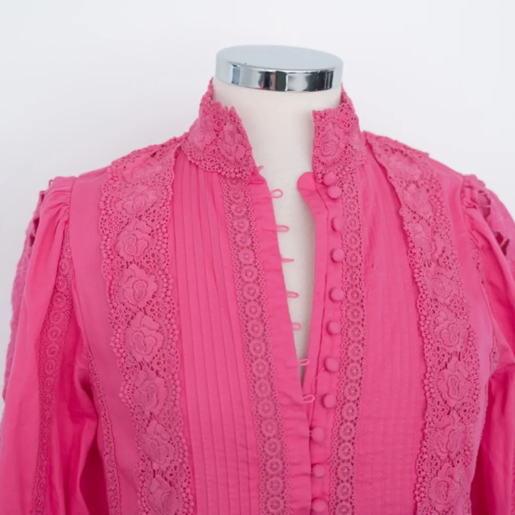 ALICE + OLIVIA. Clark Embroidered Tiered Dress. - Image 10