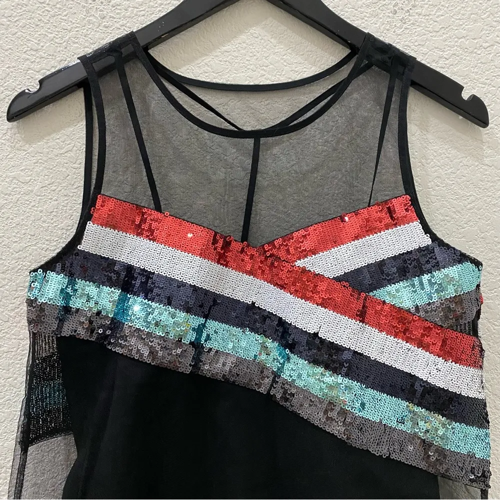 A/X Armani Exchange Sequin Mesh Top Size S New with tags - Image 7