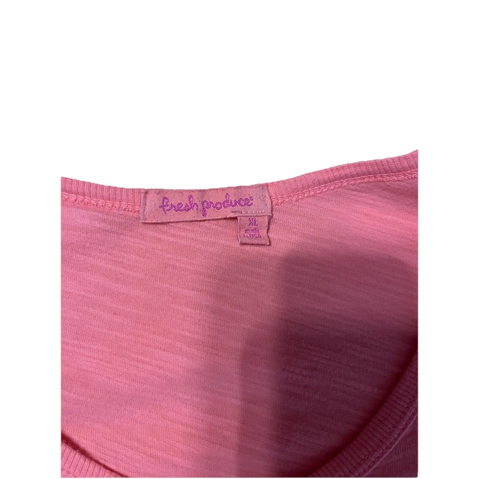 Fresh Produce Women's XL Coral Top Tunic Asymmetrical Hem Ribbed Sleeves - Image 5