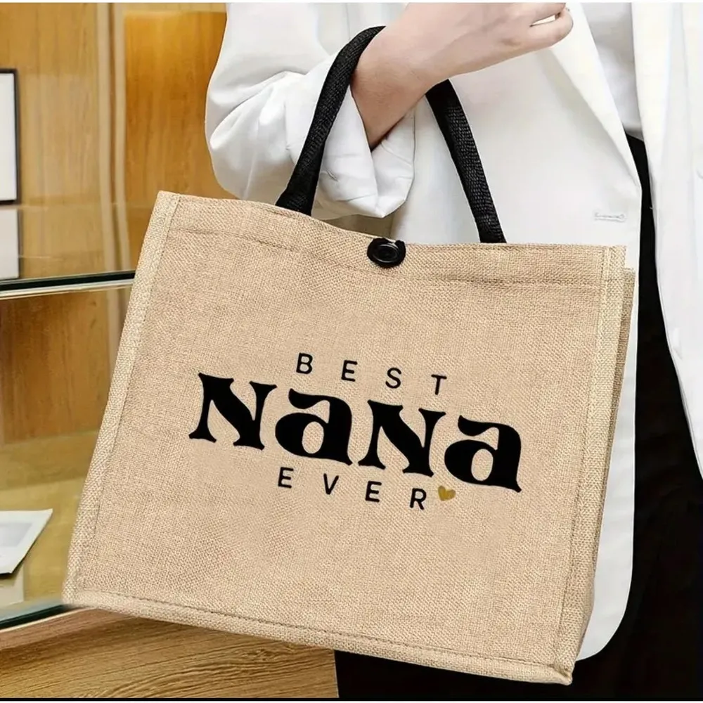 None Nana Letter Print Tote Bag - Image 3