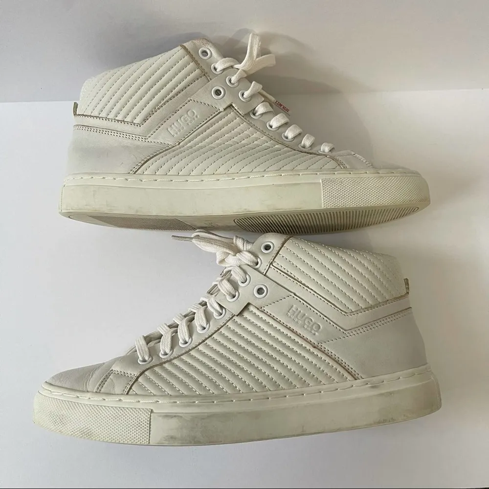 Hugo Boss White High Top Sneakers - Image 8