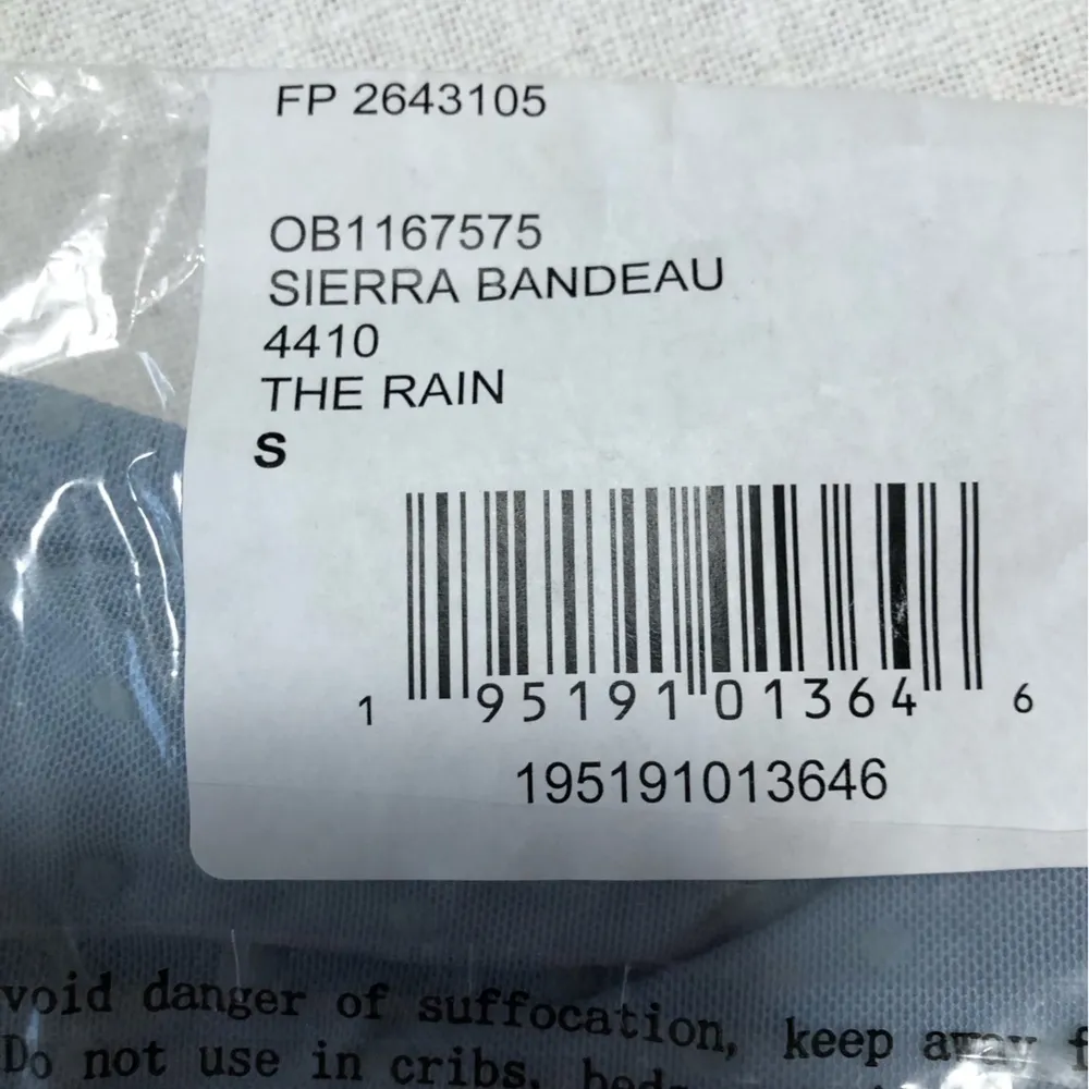 Free People Sierra Light Blue Swiss Dot Mesh V-Neck Bandeau the Rain New Small - Image 5