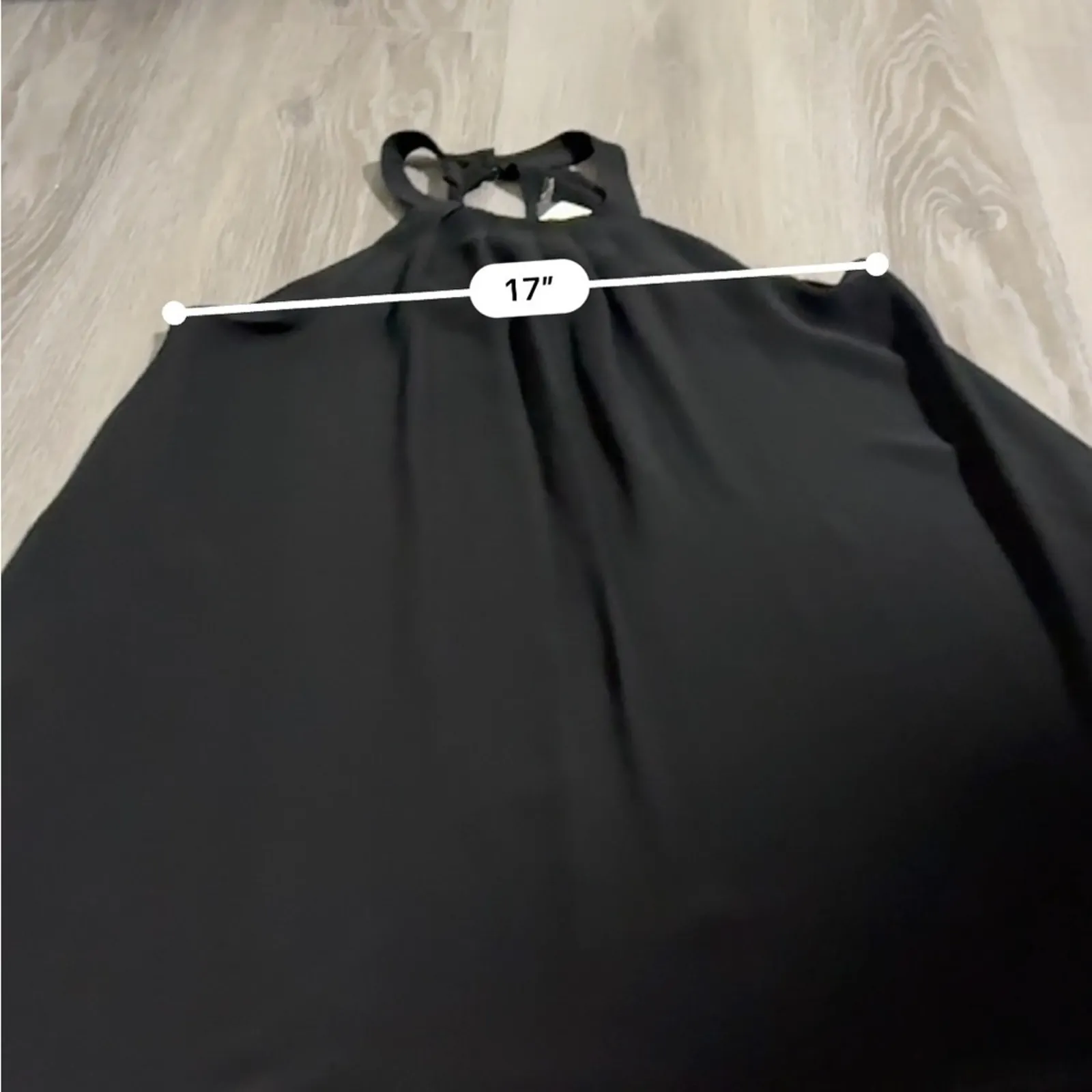 ASTR Black Chiffon Sleeveless Halter Swing‎ Flowy Mini Dress Size XS NWT - Image 7