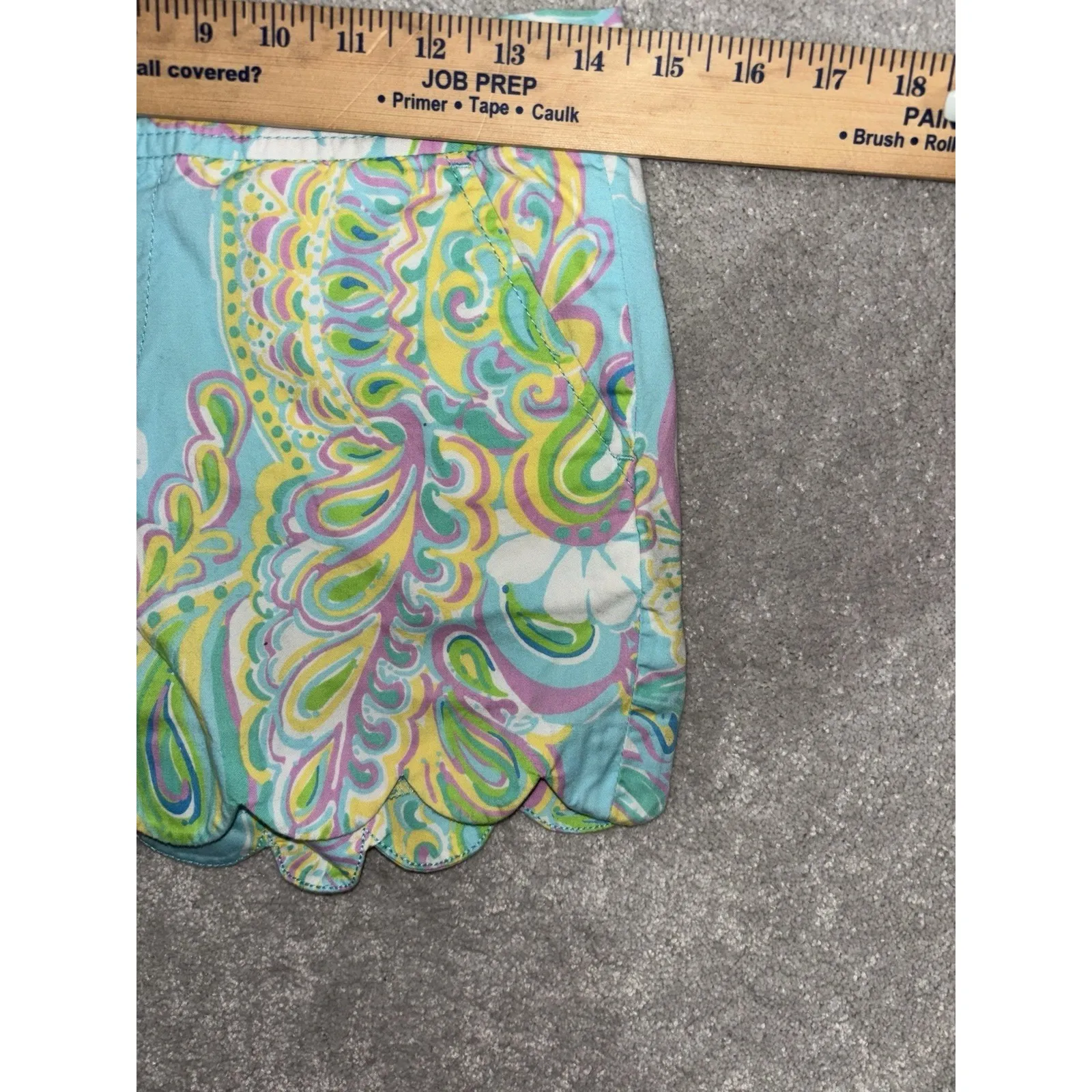 LILLY PULITZER Buttercup Shorts Double‎ Trouble Paisley Scallop Hem Sz 00 - Image 6