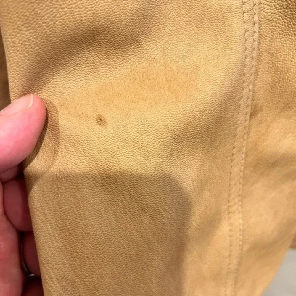 Bolsa Leather‎ Jacket Tan Nude Beige size Medium Brown - Image 11