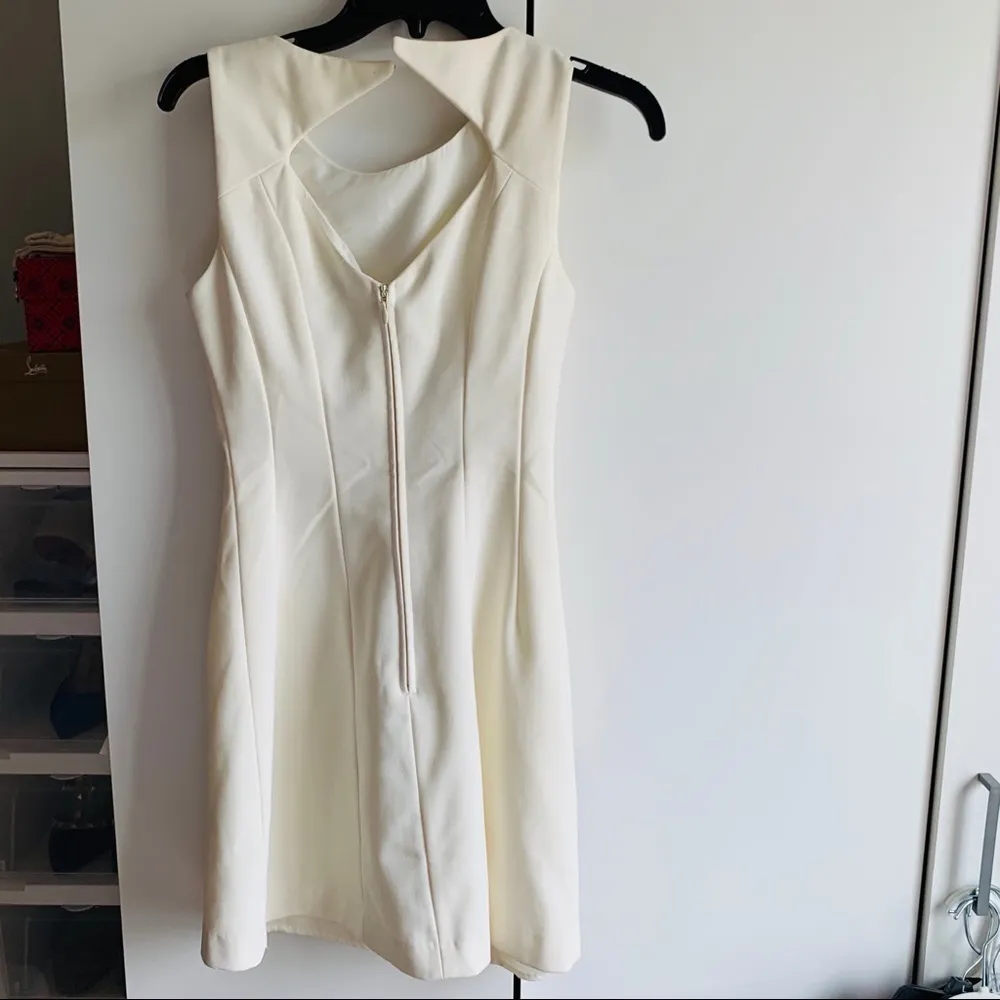 H&M White Sequin Floral Applique Bodycon Dress - Image 3