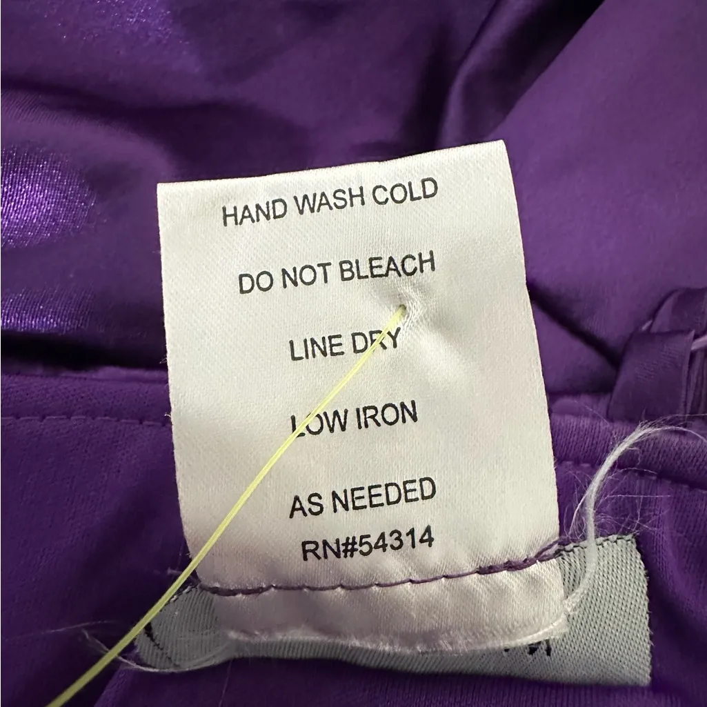 B. Darlin Purple Mini Cocktail Party Dress with Bow Detail Y2K Juniors Size 5/6 - Image 6