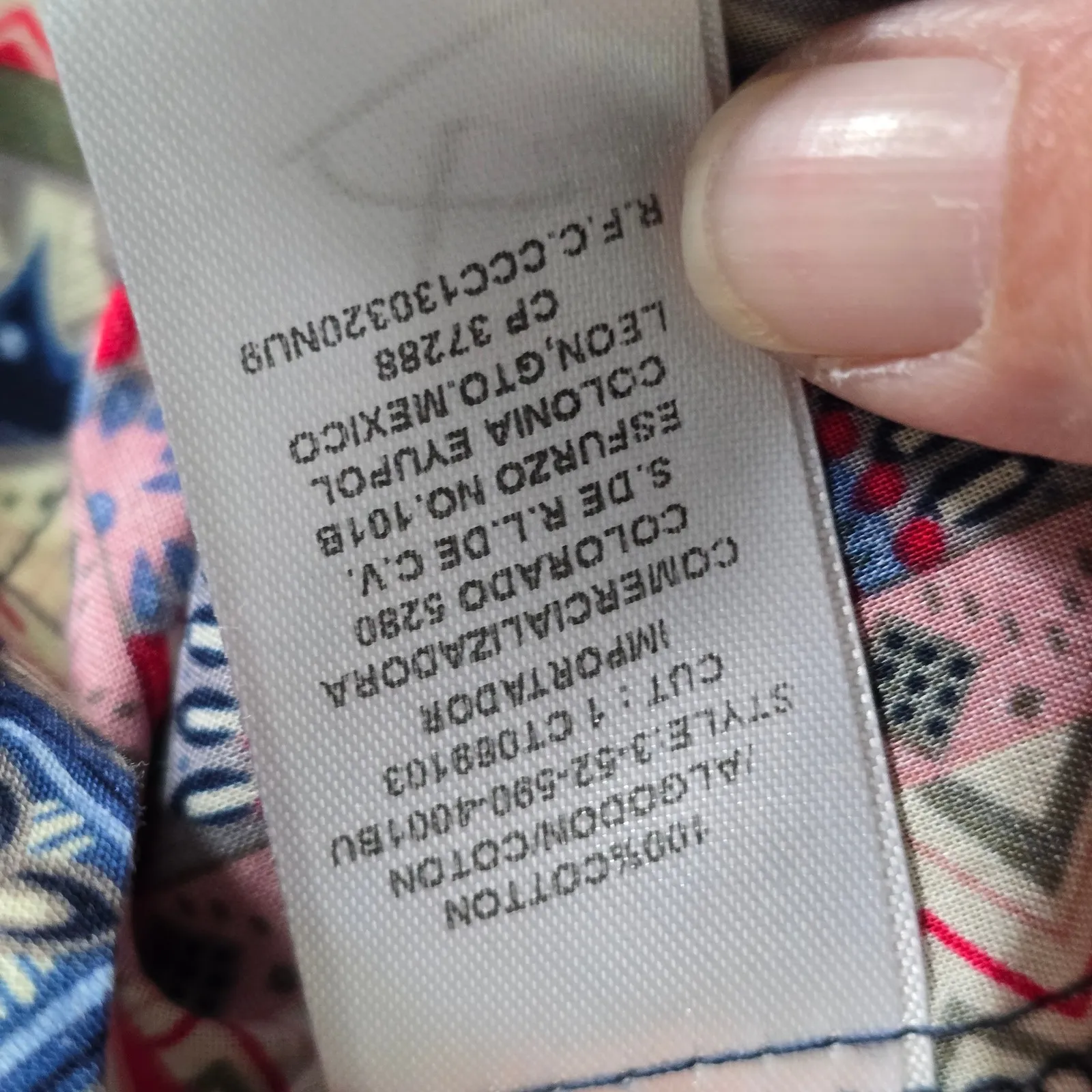 Roper Women's Tank Top Blue Red Cream Aztec Print Sleeveless Blouse Large - Image 9