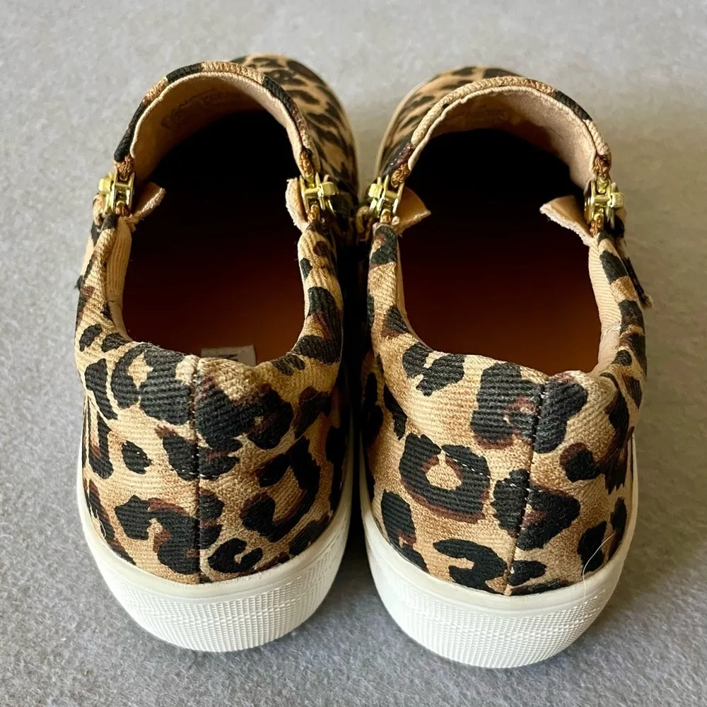 Steve Madden Women’s Glaammar Canvas Leopard Print Dual Zipper Sneakers Size 6.5 - Image 3