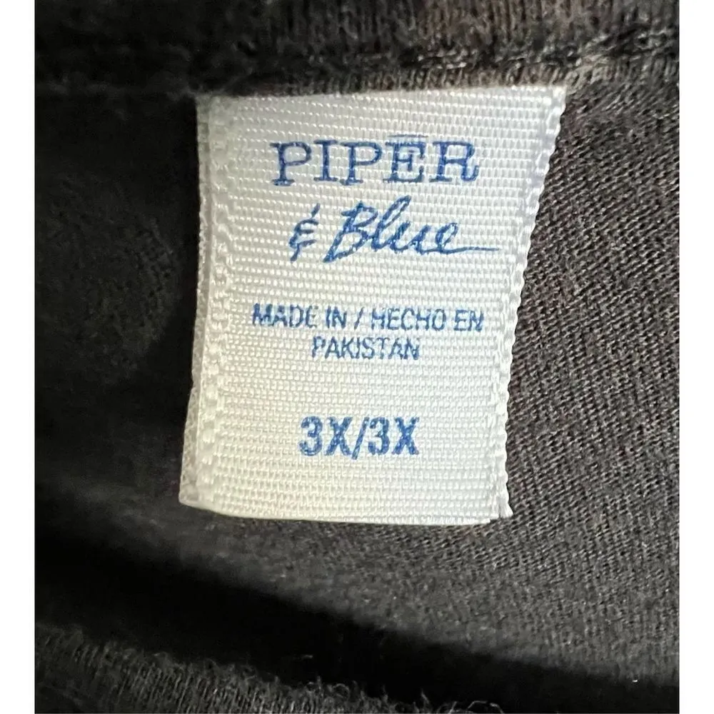 Piper & Blue Butterfly Patterned Short Sleeve Shirt With Sequins Black Size undefined - Image 5