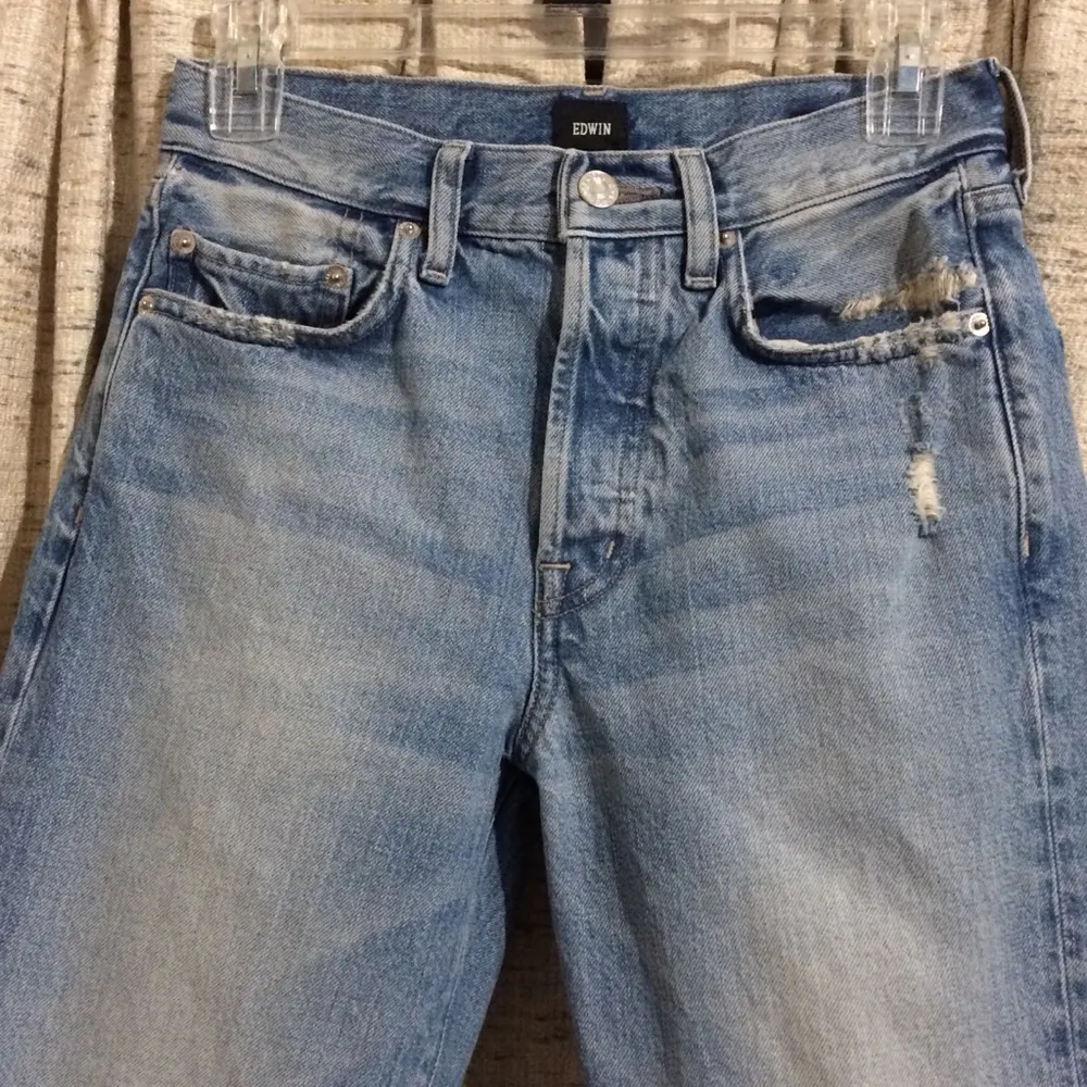 Edwin Cai Classic Straight Leg Denim Jeans in Blue Shield - Image 3