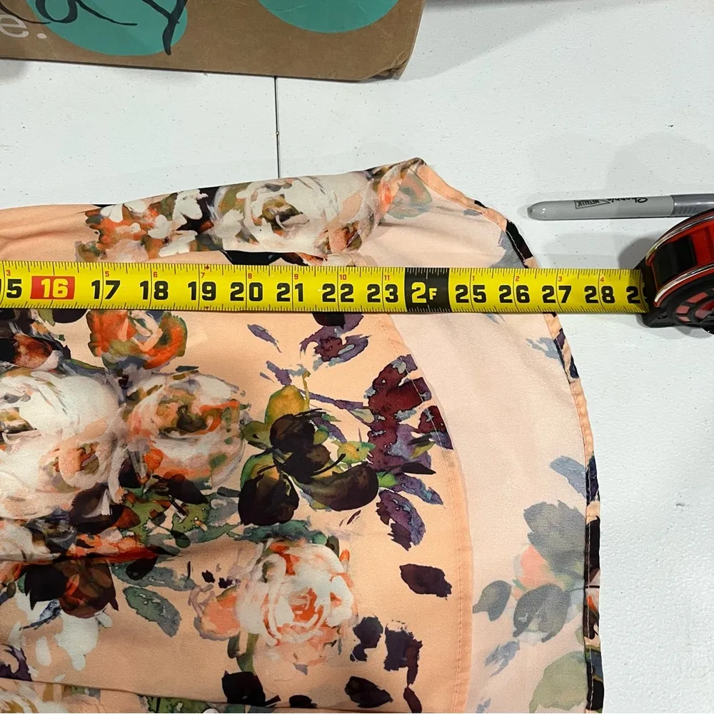 Postmark Anthropologie Ginny Layered Top Small Striped Floral Mix Print Shirt - Image 8