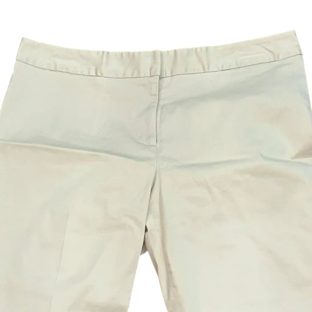 J. McLaughlin Cream Bermuda Shorts Size 6 Summer Preppy Chino Cotton‎ Blend - Image 2
