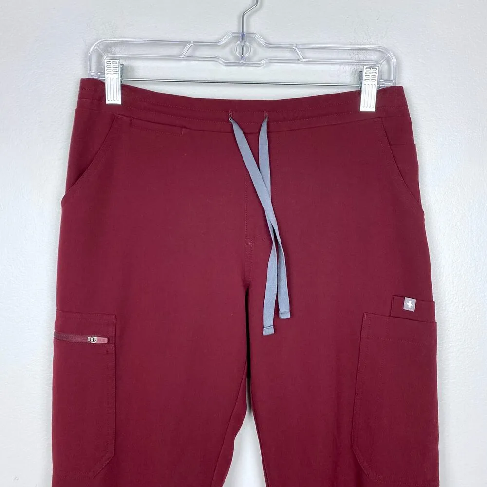 Figs Yola Skinny Womens Scrub Pants Limited Burgundy TW2000R Size Small - Image 2