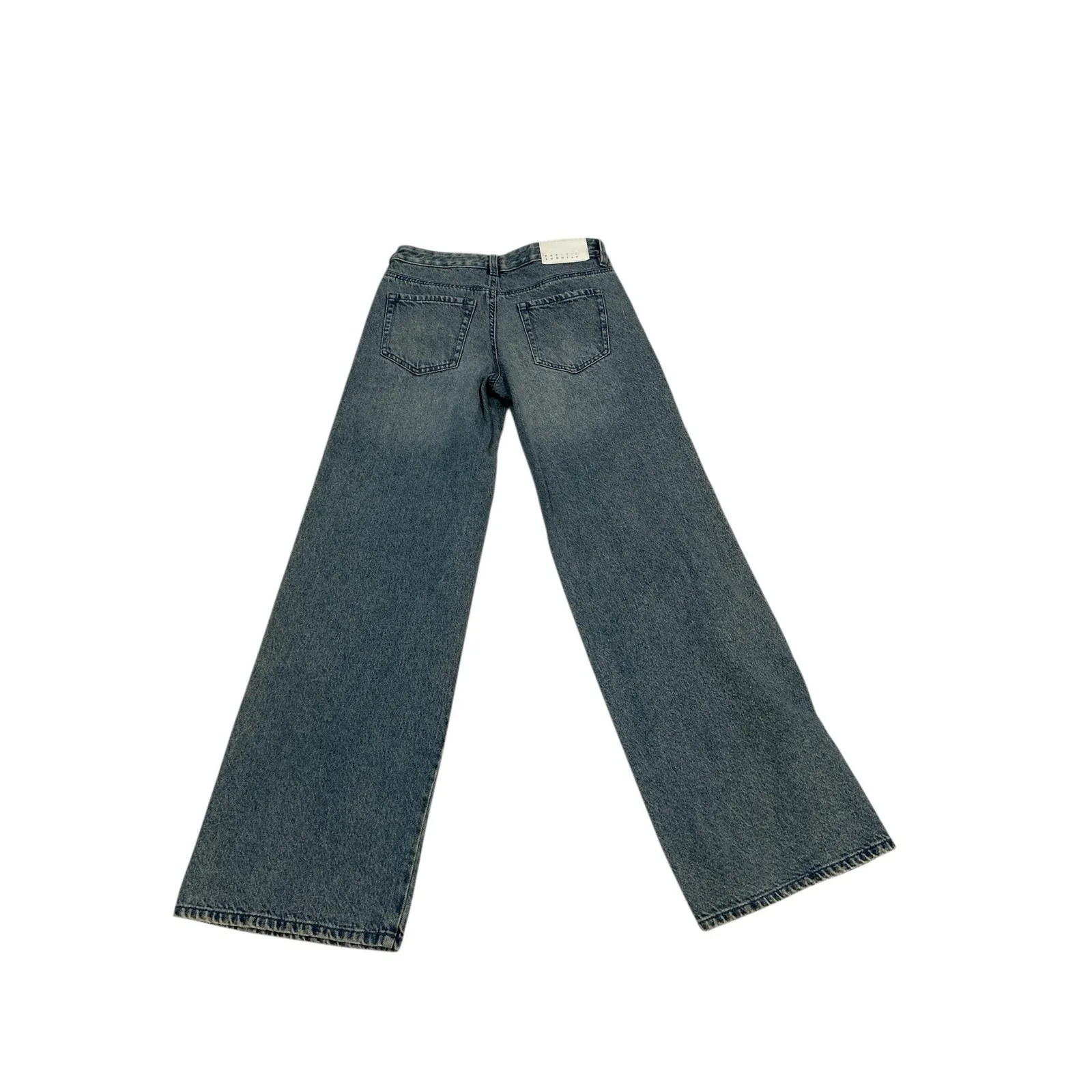 Pacsun Wide Leg Jeans High Waisted Denim Blue Trendy Casual Size 24 - Image 2