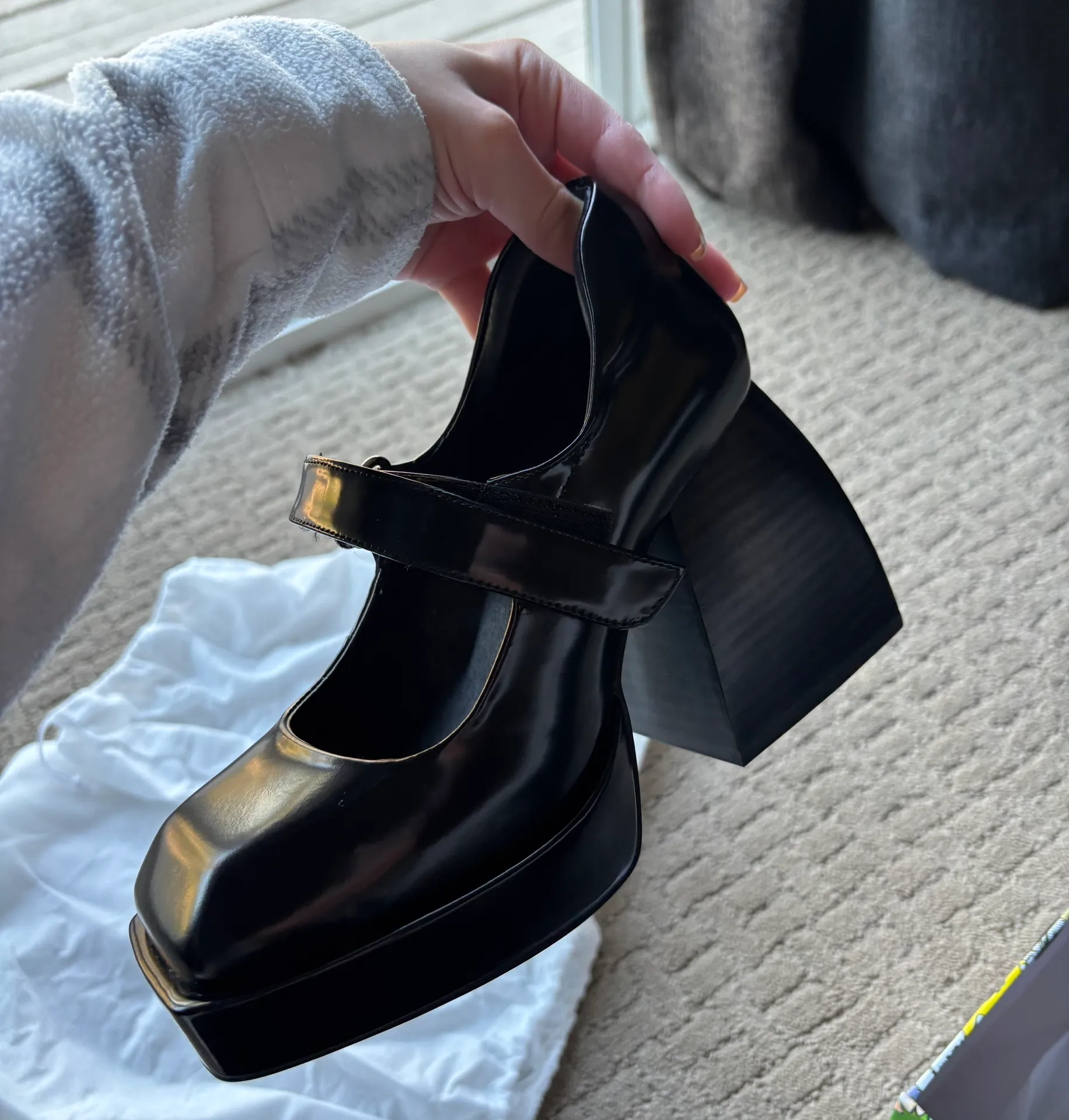 Jeffery Campbell Black Chunky Heels - Image 4