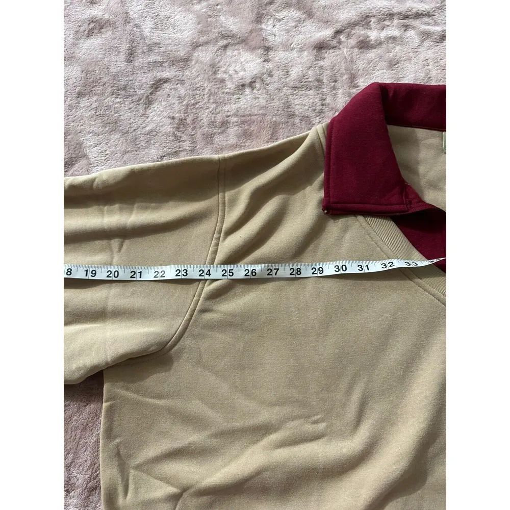 Haband Women's Corduroy Long Sleeve 1/4 Zip Up Sweater Tan Size‎ 3X Size undefined - Image 7