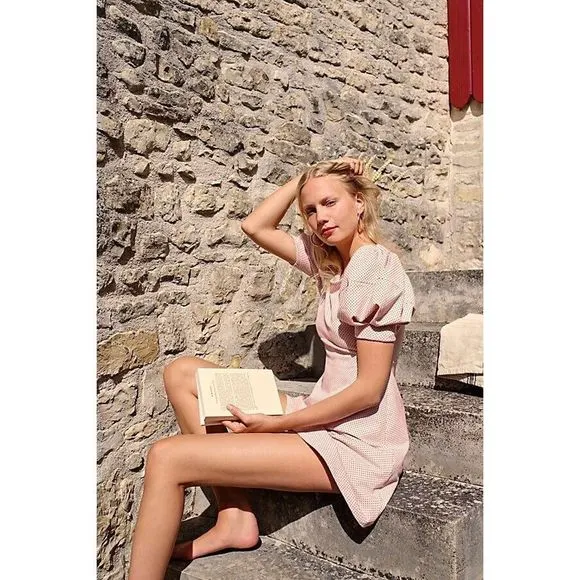 NWT Free People Penelope Mini Puff Fit and Flare Dress Size S. B-8 - Image 2