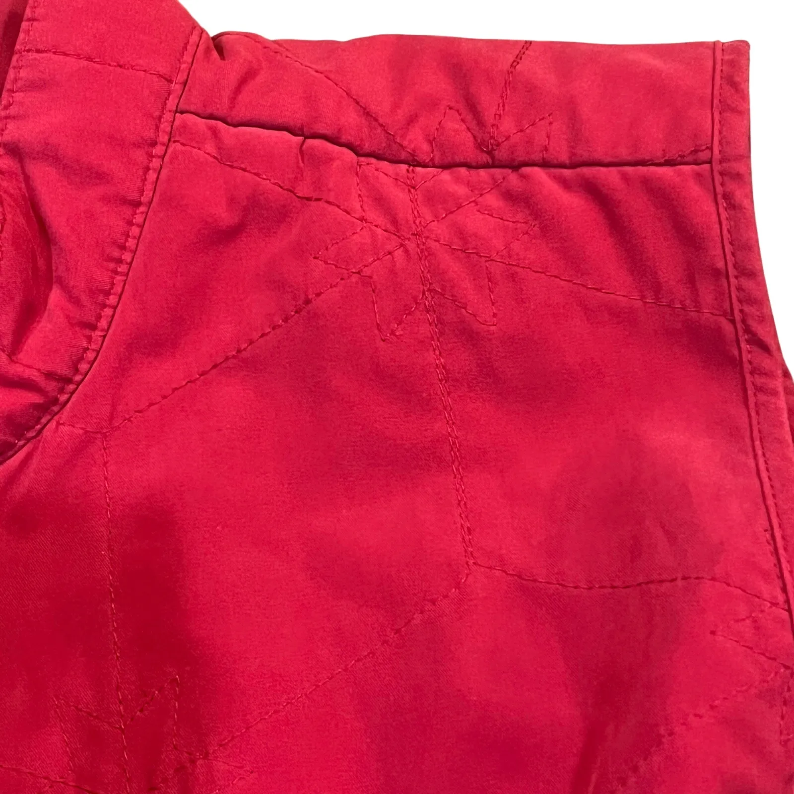 CJ BANKS Womens‎ Size 3X Vest Quilted Lightweight Full Zip Snowflakes Zipper Red - Image 2