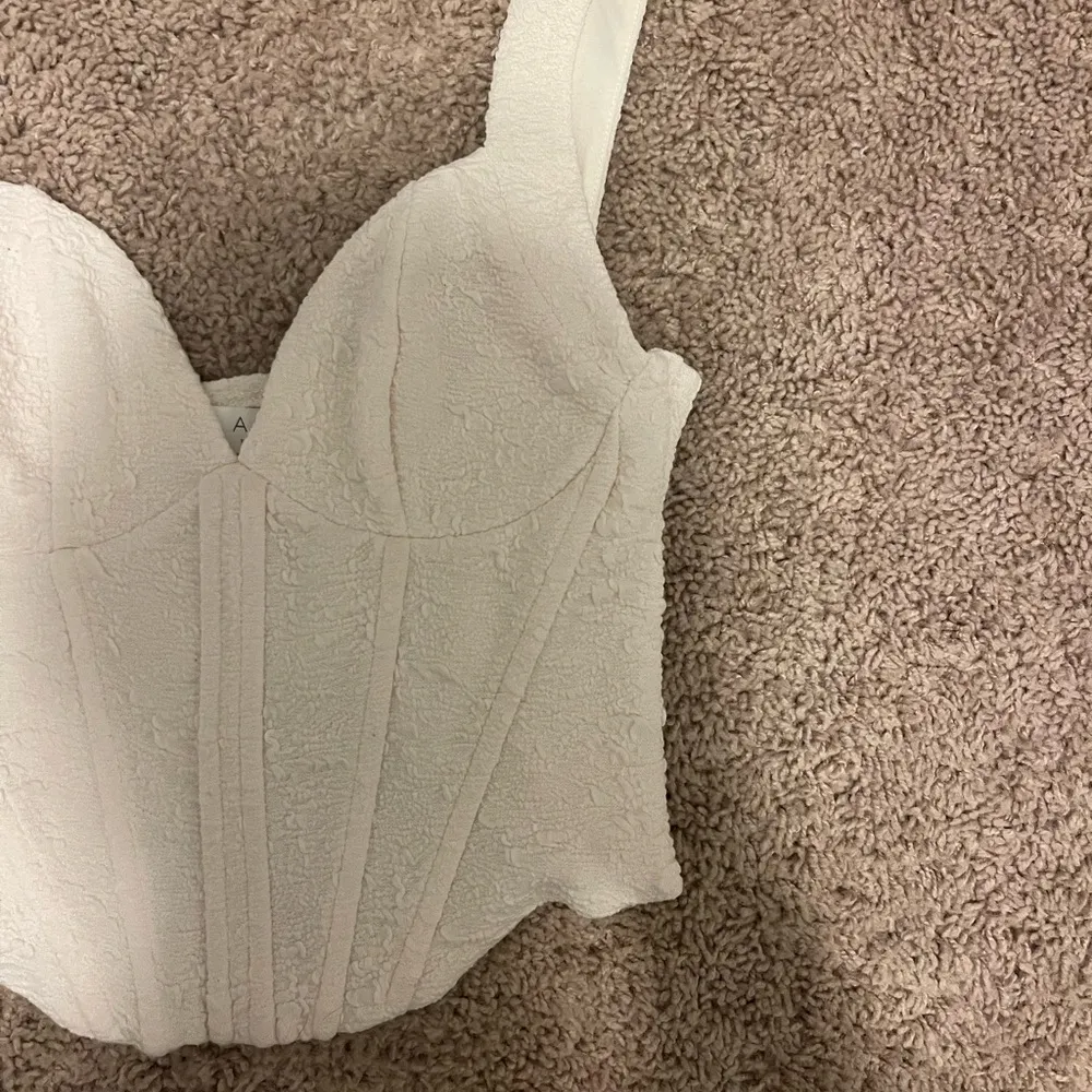 Astr White Sleeveless Corset Top - Image 2