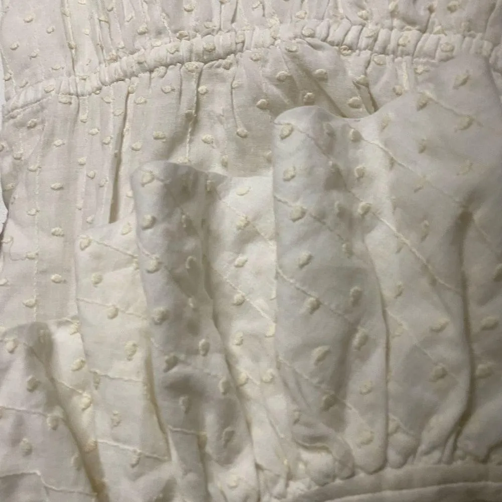 Rebecca Taylor White dress  Asymmetrical Ruffled Sundress mini - Image 6