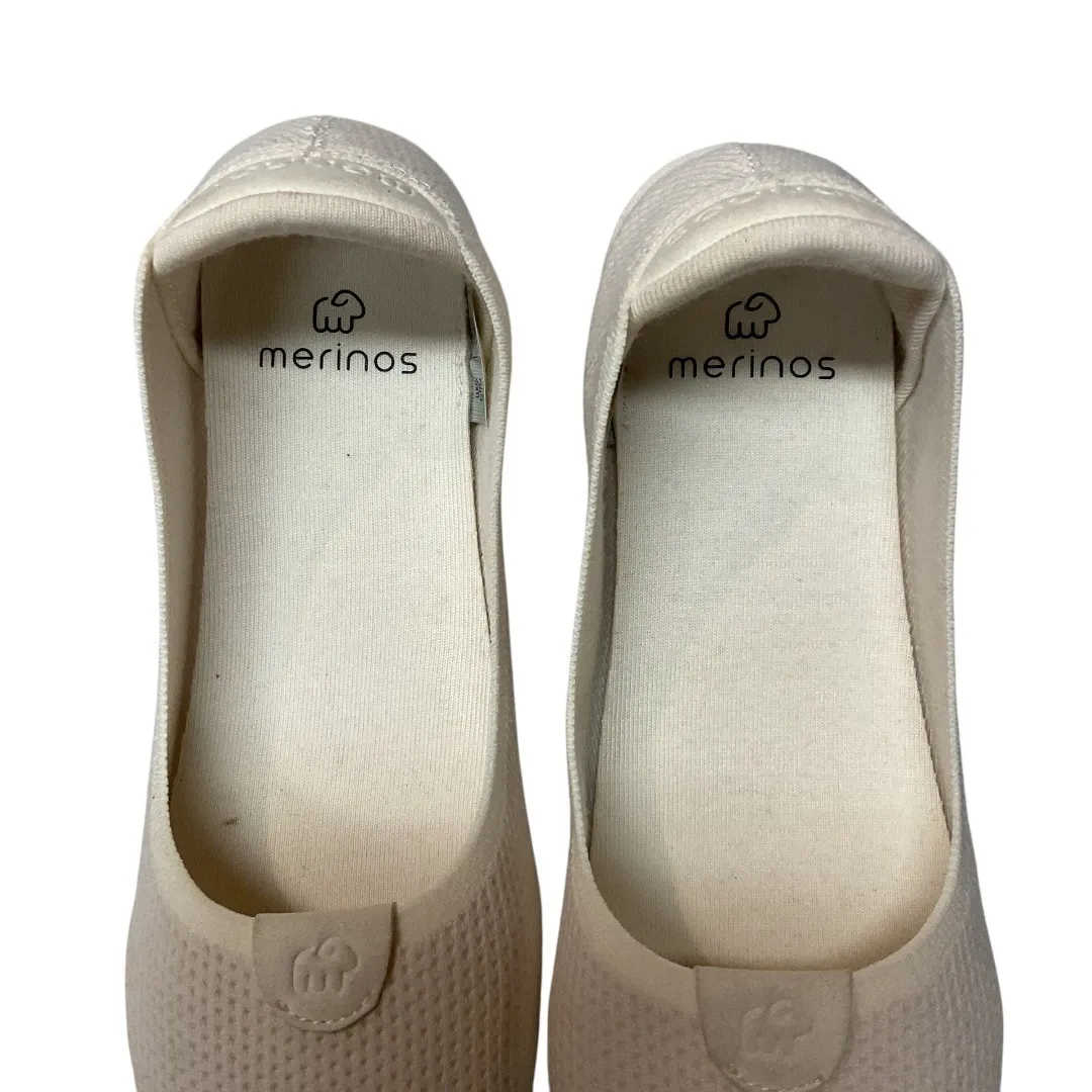 Merinos Women's Natural White Slip On Comfy Lightweight Ballet Flats Shoes Sz 8 - Image 4