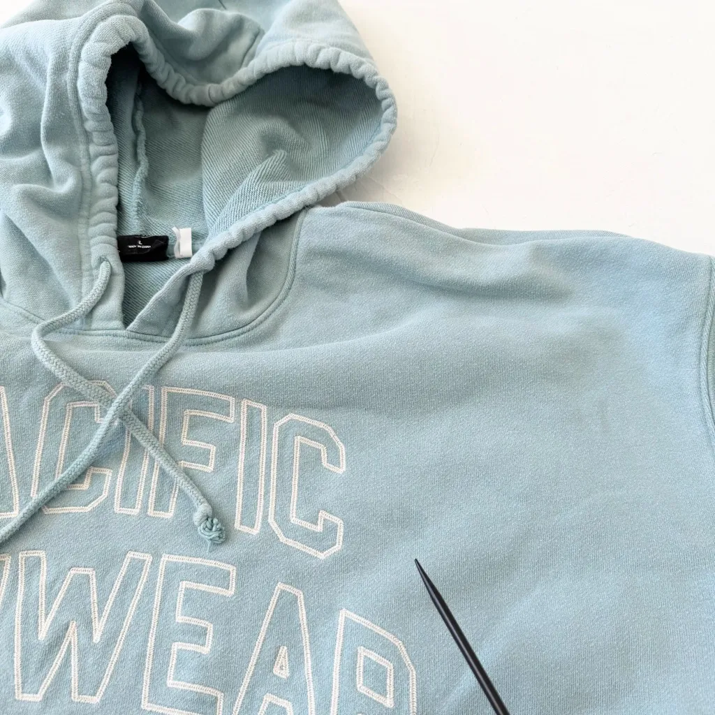 Pacsun Pacific Sunwear Embroidered Hoodie Size L - Image 8