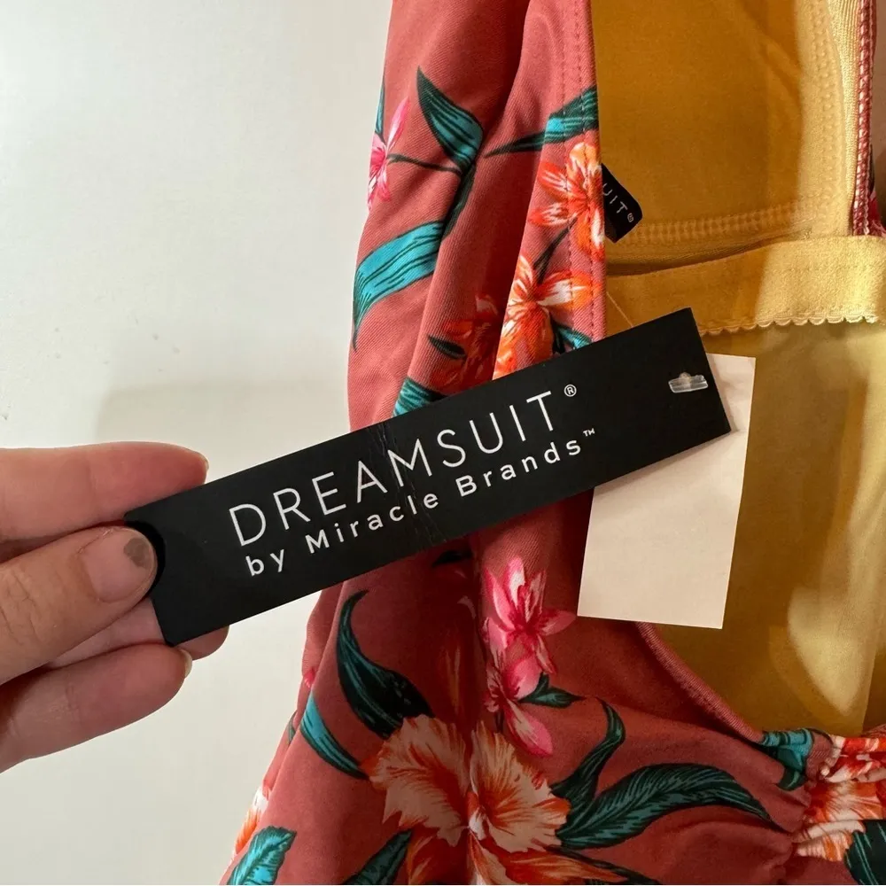 Dreamsuit by Miracle Brands NWT Floral Halter Neck‎ One Piece Swimsuit Size 10 - Image 4