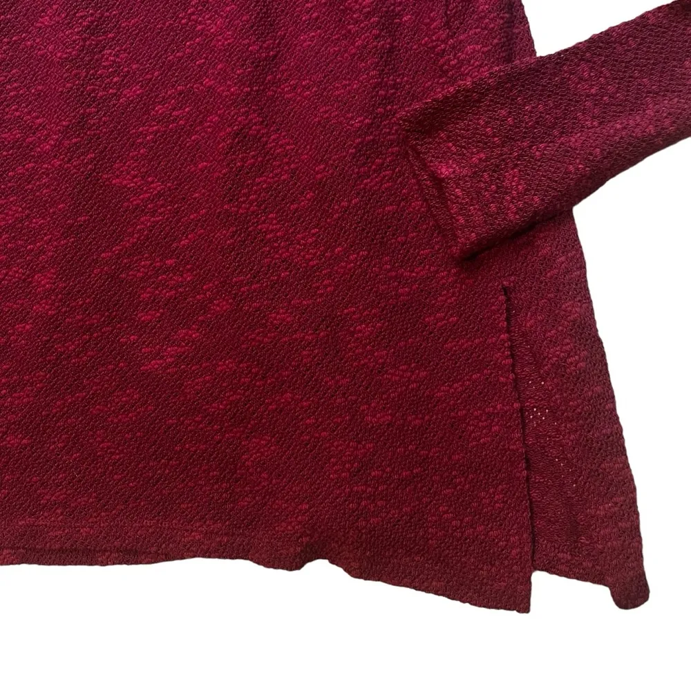NWT, American Eagle Outfitters Textured  Burgundy Tunic Sweater, Back Lace, Sz M - Image 12
