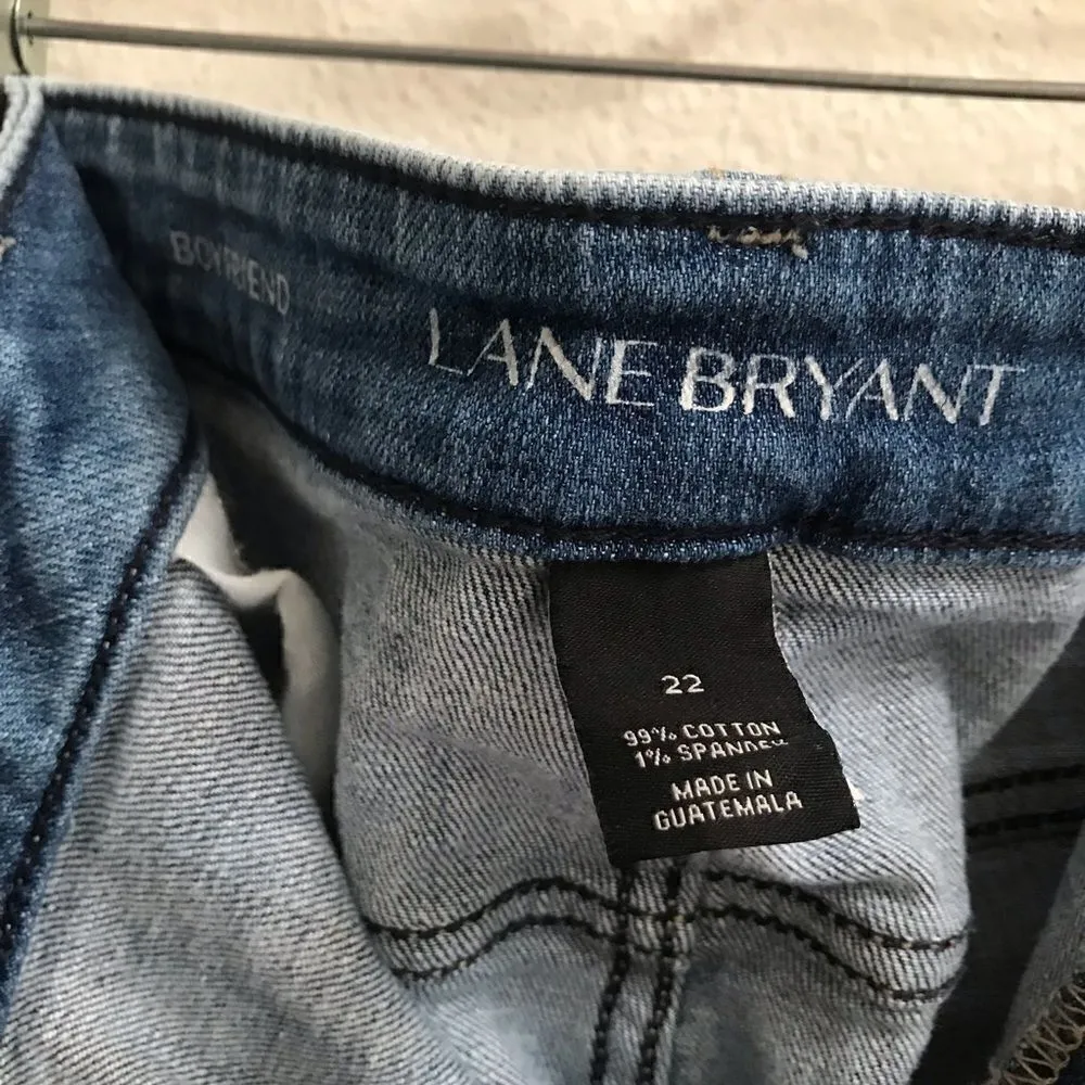 Lane Bryant boyfriend denim light wash jeans 22 - Image 6