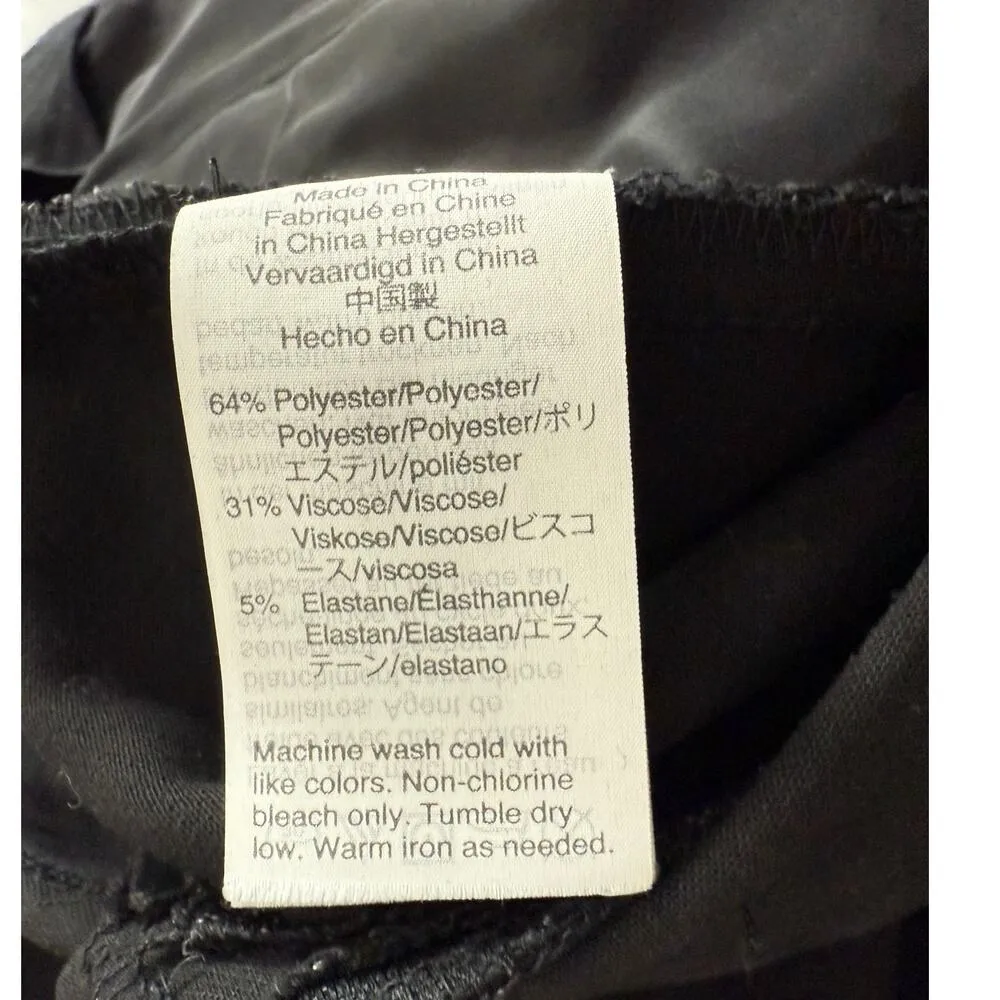 J. Crew Cameron High Rise Straight Leg Stretch Ankle Trouser Dress Pants 0 Black - Image 9