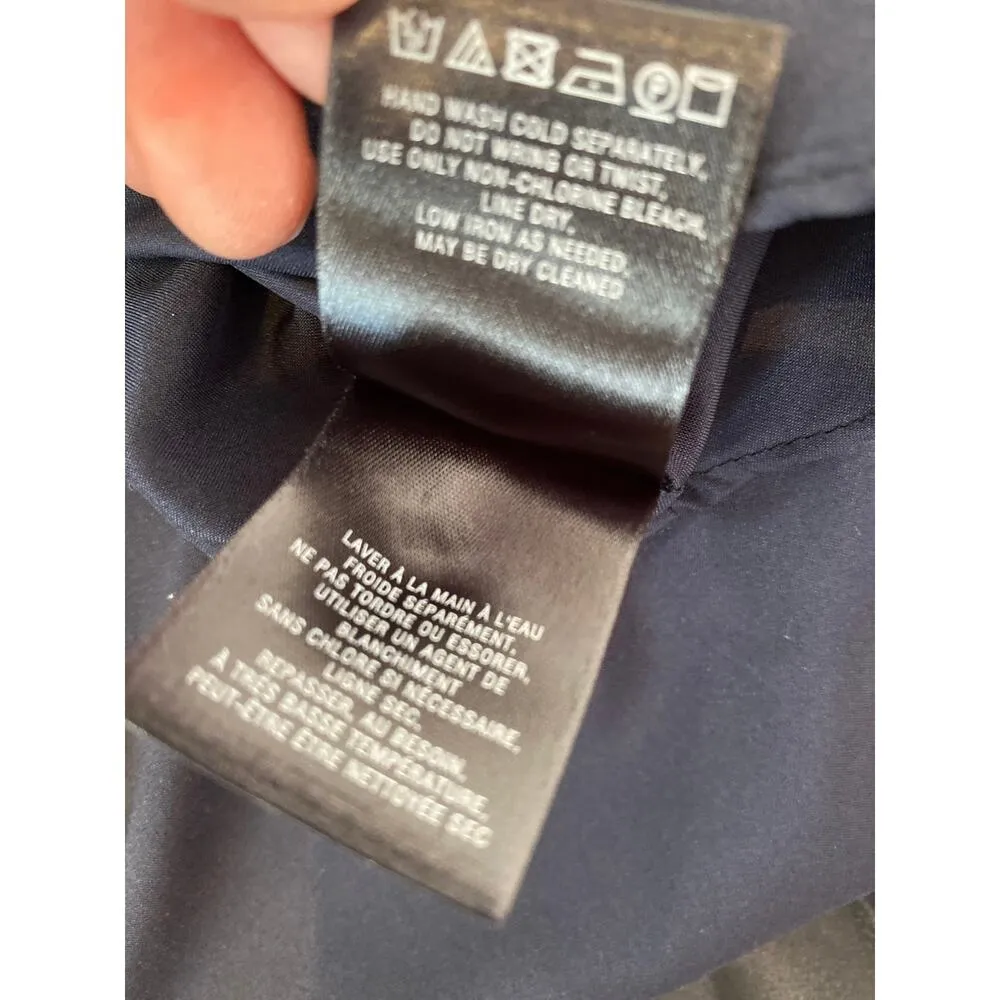 Leifsdottir Navy Blue Surplice Pleated Skirt Maxi Dress EUC Sz 6 Silk Belted - Image 13