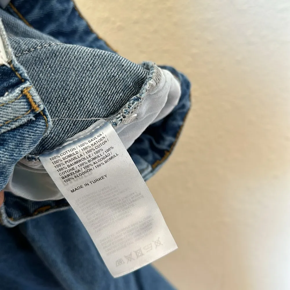 skater jeans high waist wide leg raw hem - Image 13