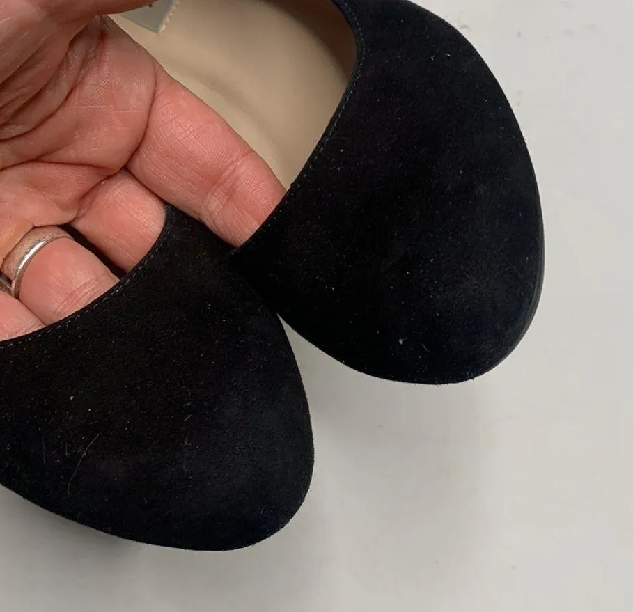 L.K. Bennett London Black Suede Block Heels Classic Shoes S-234 Sz 39 EU - Image 4