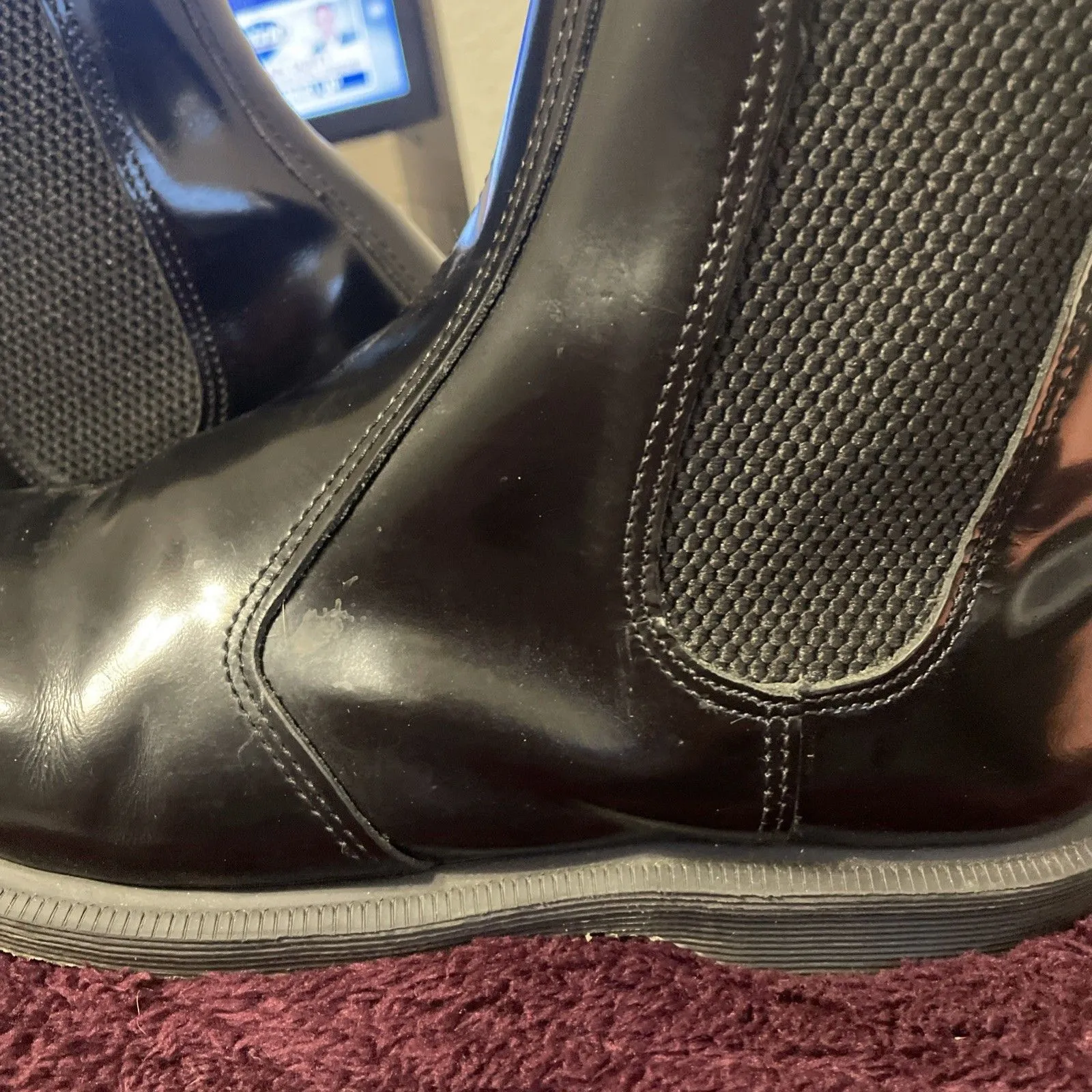 Dr. Martens Women's Flora Leather Chelsea Boot Size 7 Black Short Trendy Grunge - Image 8