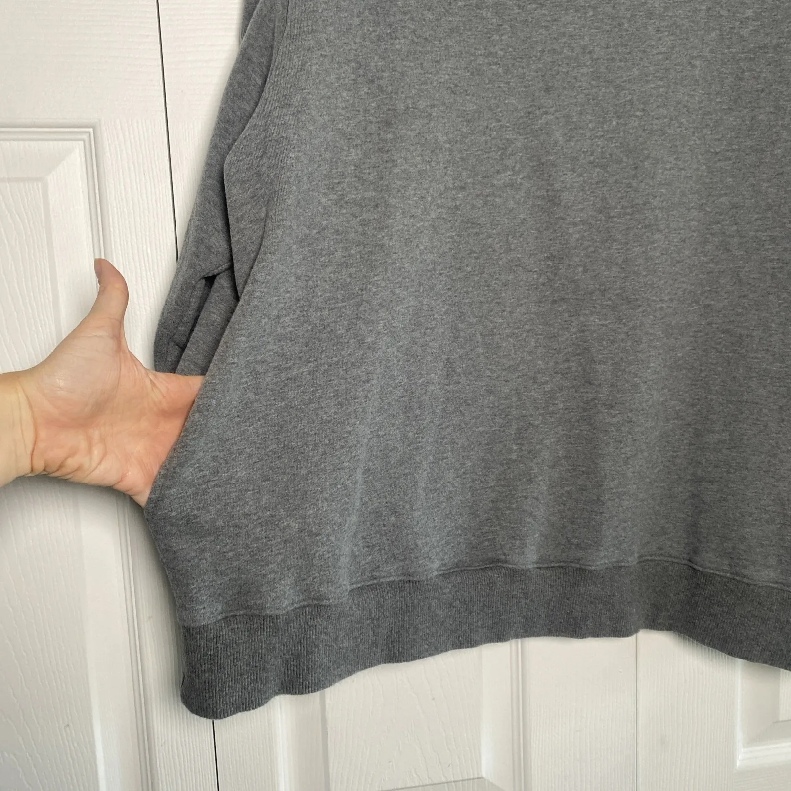 Nap Womens Medium Gray Pullover Cowlneck Sweatshirt Lounge Wear Comoft Oversized - Image 3