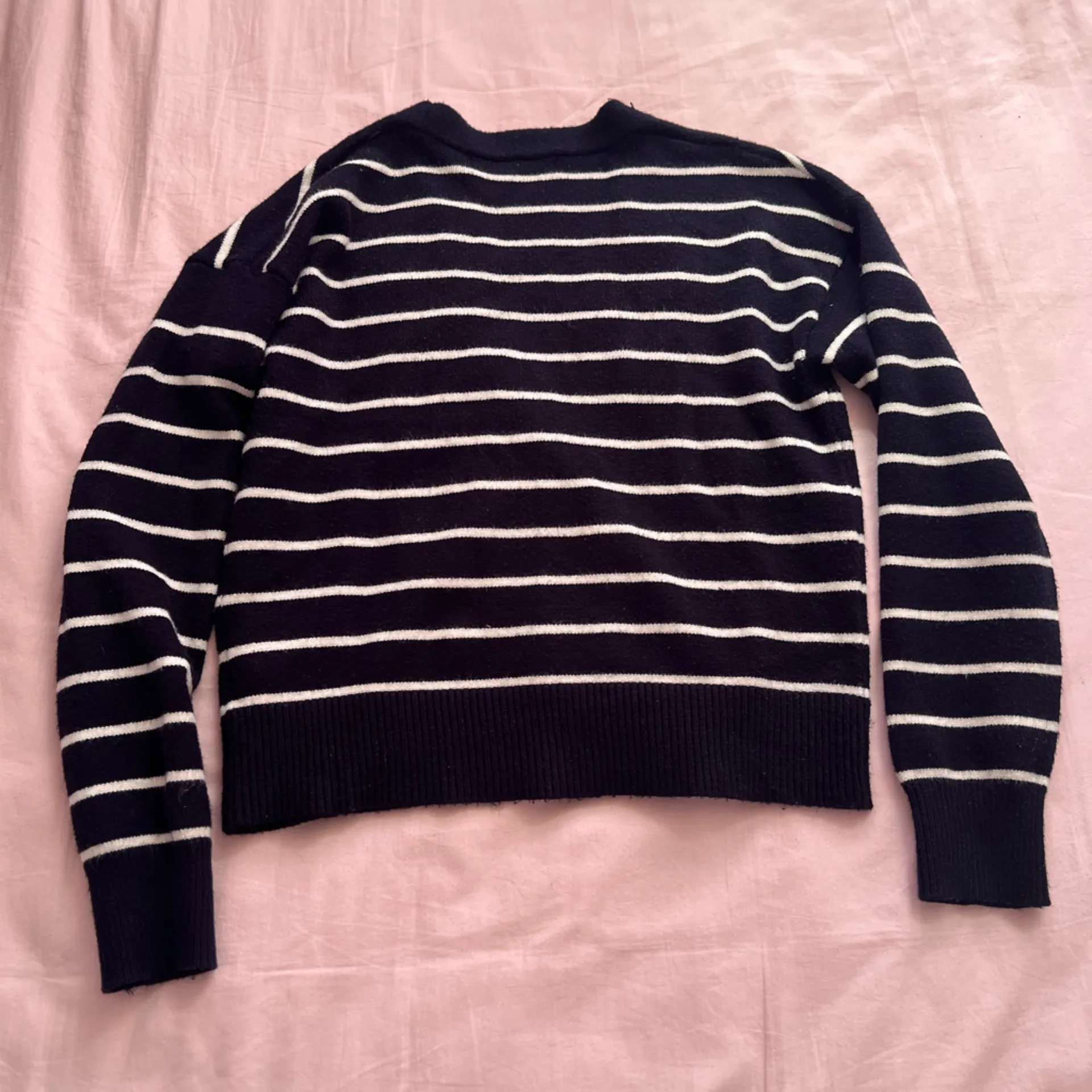 Primark Navy and White Striped Sweater - Image 4
