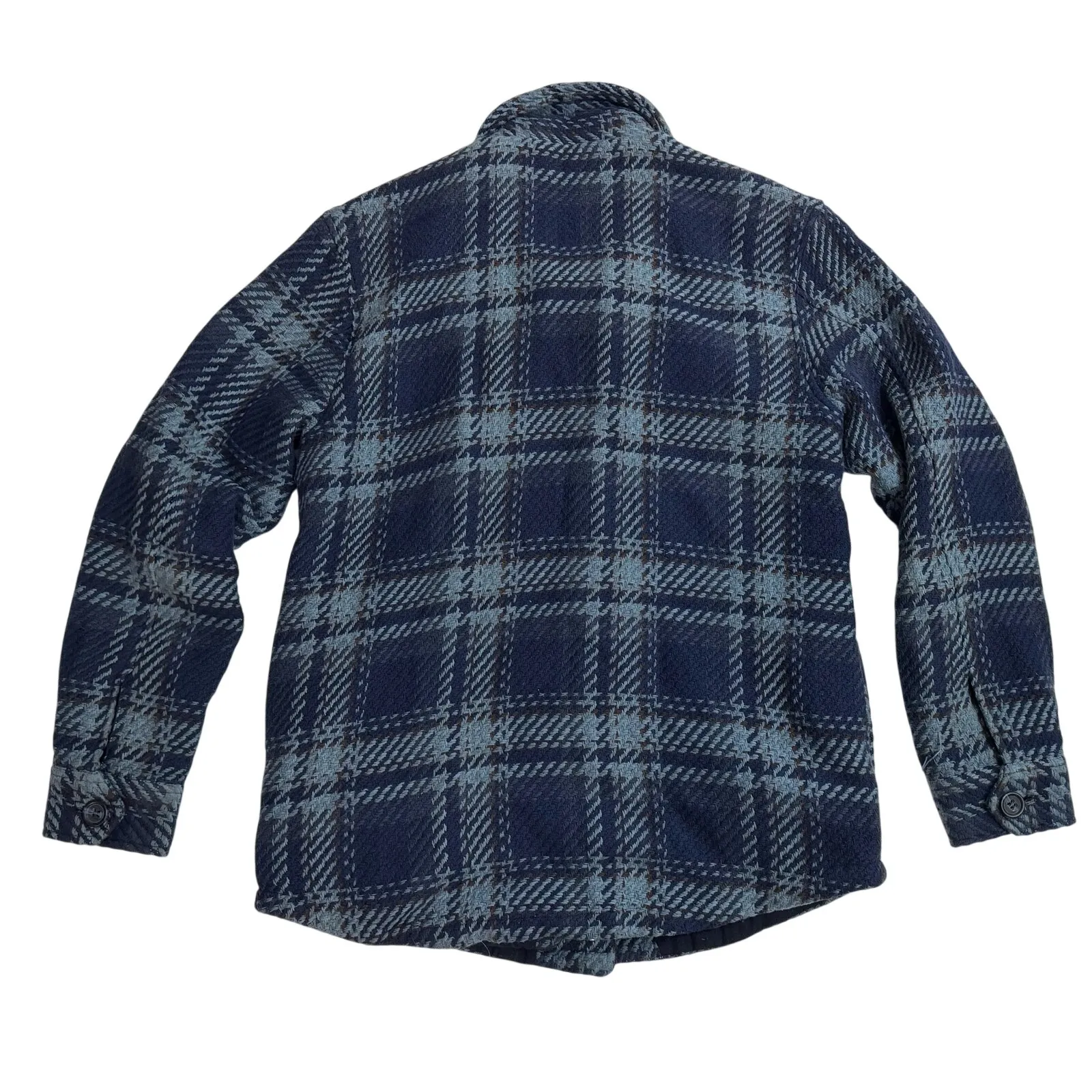 Outerknown Cloud Weave Shirt Jacket Blue Plaid Button Up Organic Cotton size XS - Image 8