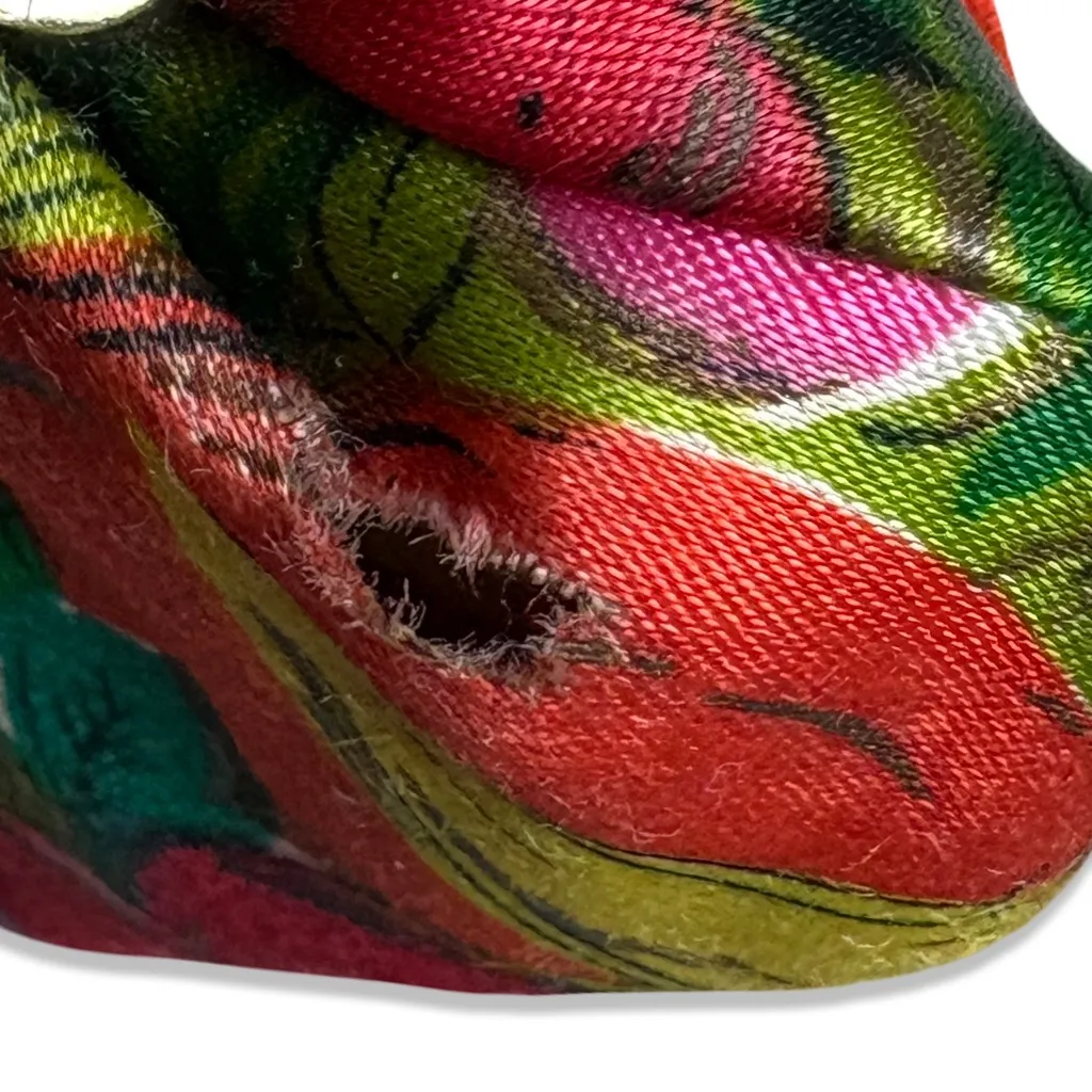 VINTAGE Celebrity Inc Fruit Print Coin Purse Small Clutch Green - Image 6